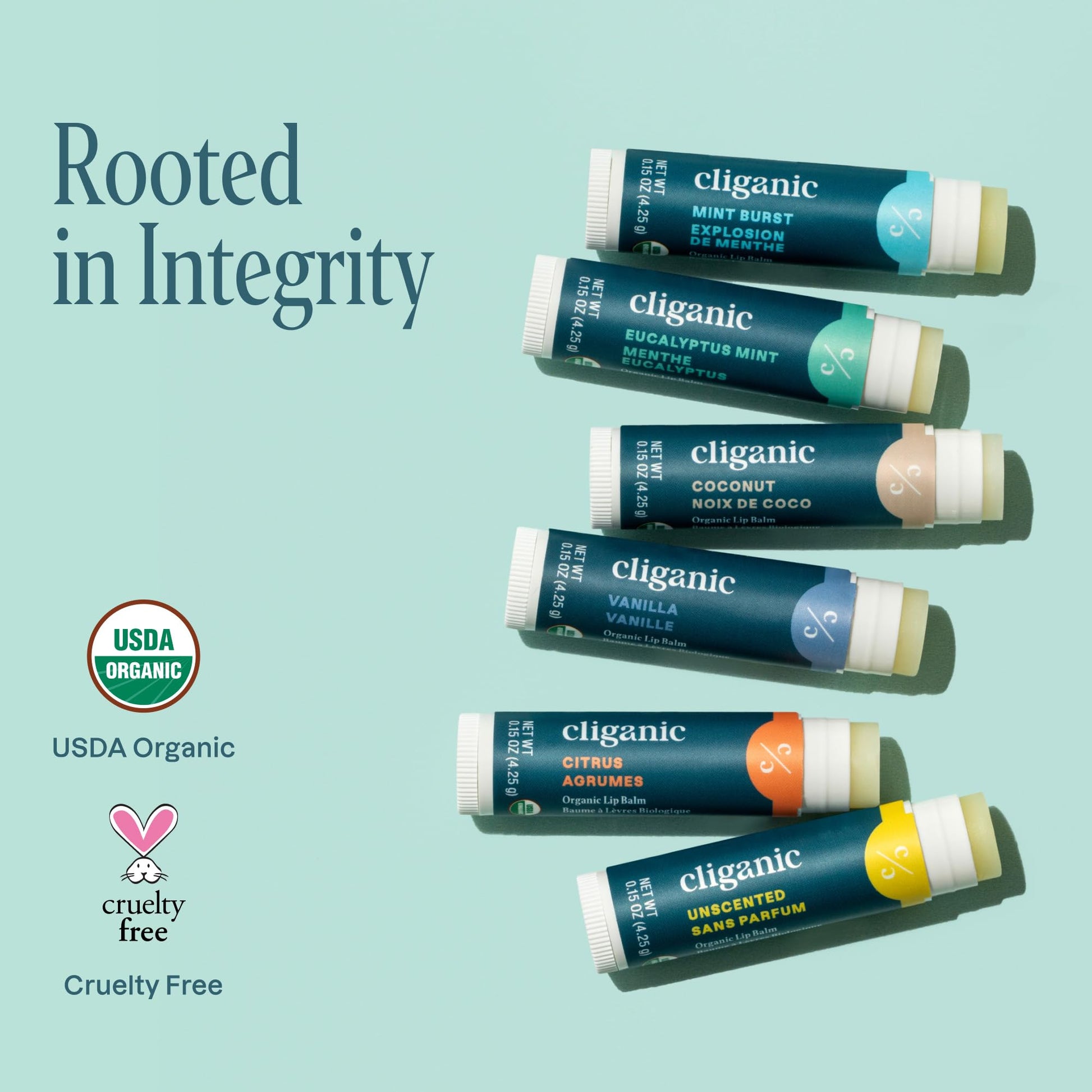 Cliganic Organic Lip Balm Set (6 Flavors) - 100% Natural Hydrating, Moisturizing for Dry Cracked Lips, Stocking Stuffer Gift for Men & Women Cliganic buy supplements canada