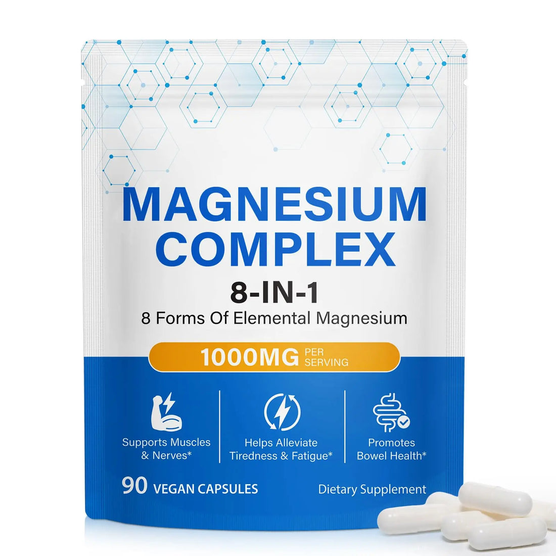 8-in-1 Magnesium Complex Supplement 90 Count, Magnesium Complex Capsules with Magnesium Glycinate, Citrate, Malate, Taurate, Easy Absorption for Sleep, Muscle Relaxation, Nerve & Heart Health, Energy BOIUOITI buy supplements canada