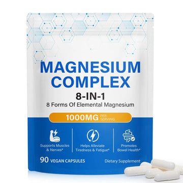 8-in-1 Magnesium Complex Supplement 90 Count, Magnesium Complex Capsules with Magnesium Glycinate, Citrate, Malate, Taurate, Easy Absorption for Sleep, Muscle Relaxation, Nerve & Heart Health, Energy BOIUOITI buy supplements canada