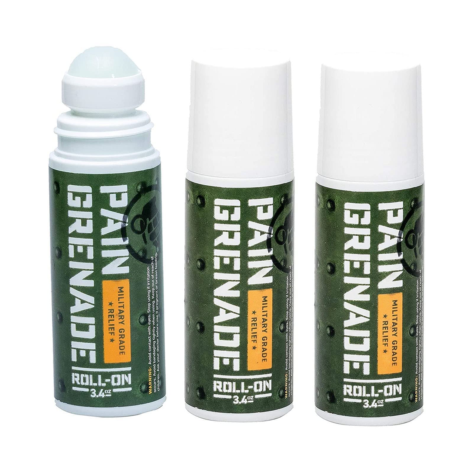 Plant Powered Roll-On Gel by Pain Grenade - Cooling and Warming Gel with Arnica, Menthol, Camphor, Glucosamine, and Other All Natural Botanicals - 3 - Pack M PAIN MANAGEMENT TECHNOLOGIES buy supplements canada