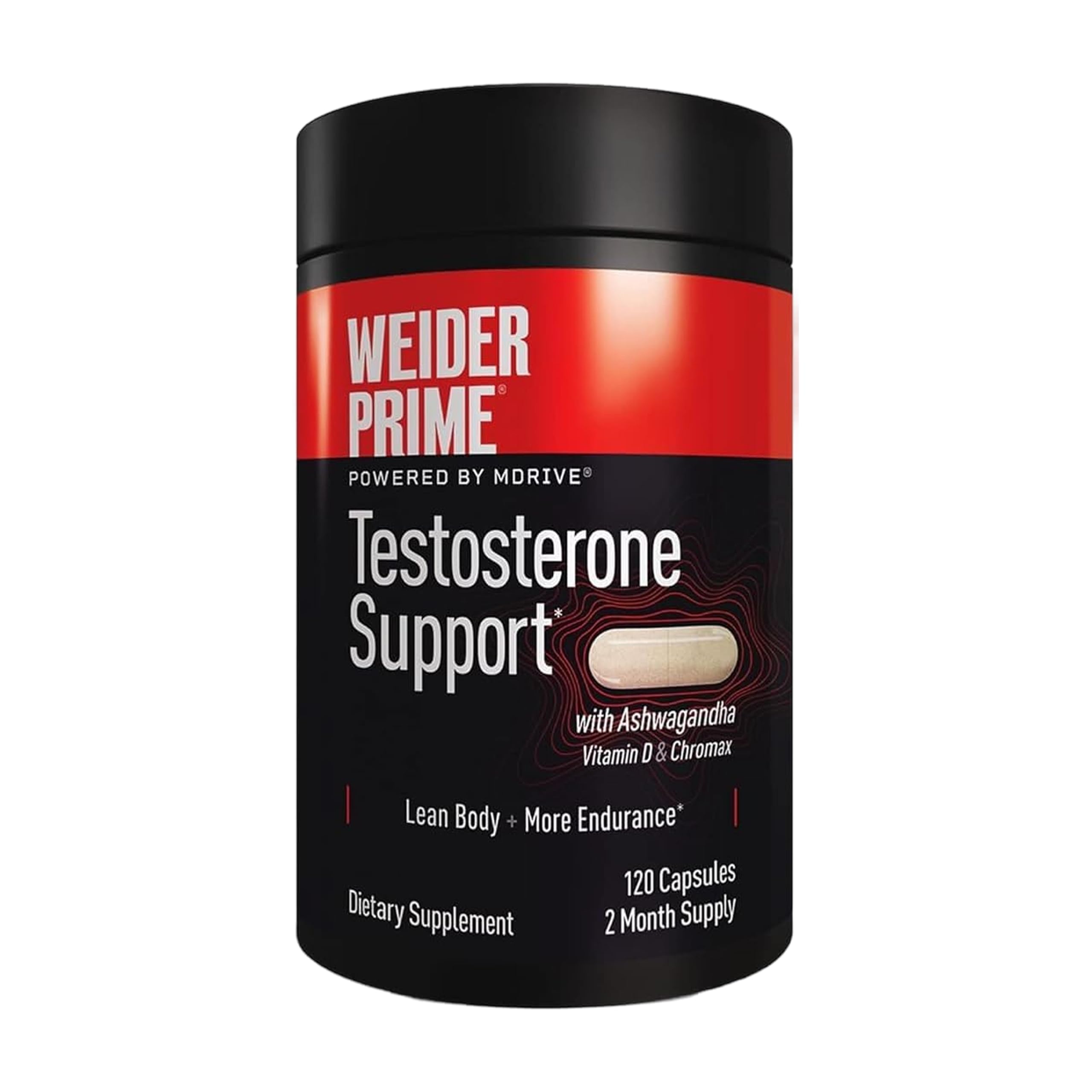 Weider Prime Support - Men's Nutrition - Enriched with Vitamins & Minerals - with Ashwagandha, Chromax Chromium, Bioperine & Zinc - Gluten Free - 120 Capsules Weider buy supplements canada