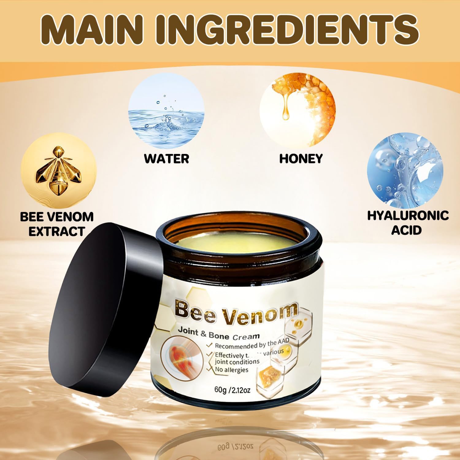 ArthroEase Bee Venom Arthritis Cream, Joint & Muscle Soothing Bee Venom Cream, Professional Bee Venom Joint Cream, Bee Venom Joint Gel - Specially for for Back, Neck, Hands, Knee (2 Bottle) Lmoy buy supplements canada