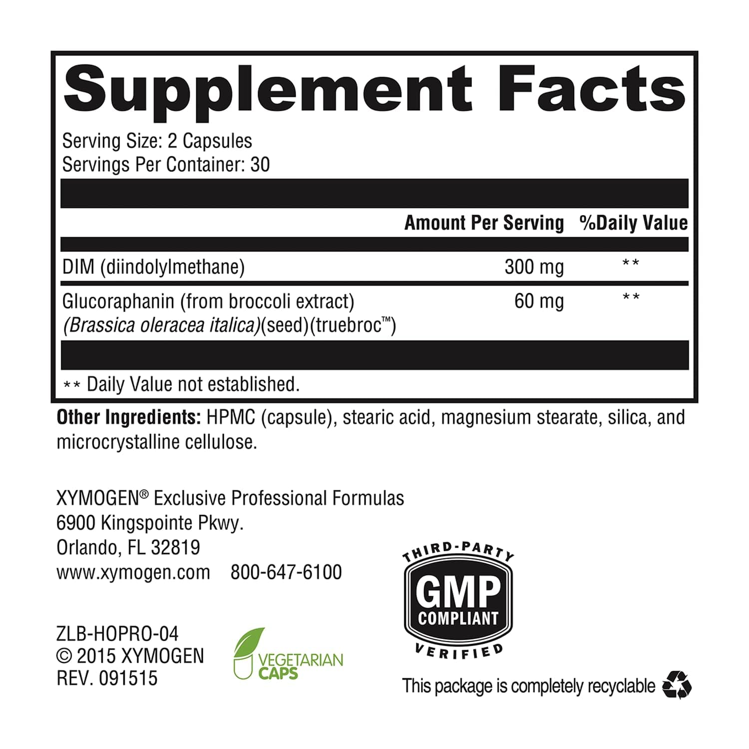 XYMOGEN Hormone Protect - Dim Supplements for Women with Glucoraphanin from Broccoli Extract - Promote Detoxification, Balance & Protect Estrogen Sensitive Tissues in The Breast & More (60 Capsules) XYMOGEN buy supplements canada