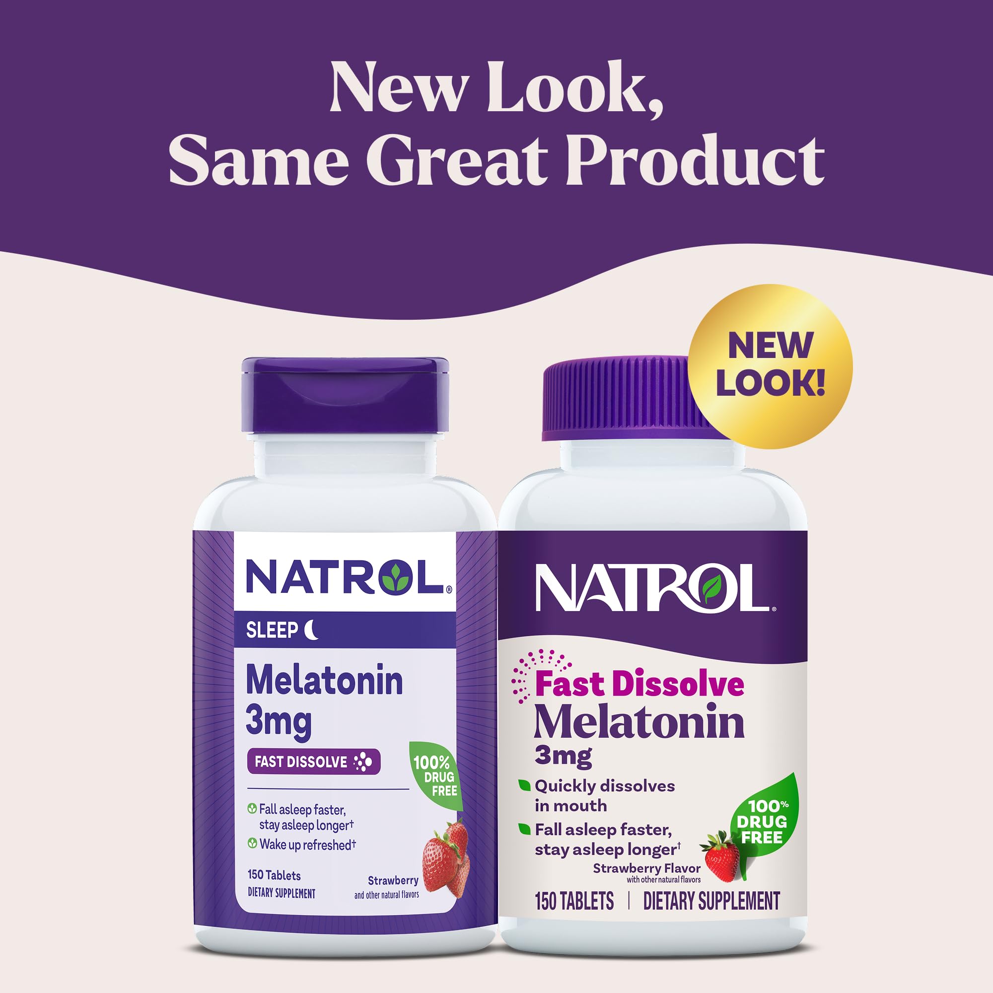 Natrol Fast Dissolve Melatonin 3 mg, Melatonin Supplements for Restful Sleep, Sleep Support for Adults, 150 Strawberry-Flavored Tablets Natrol buy supplements canada