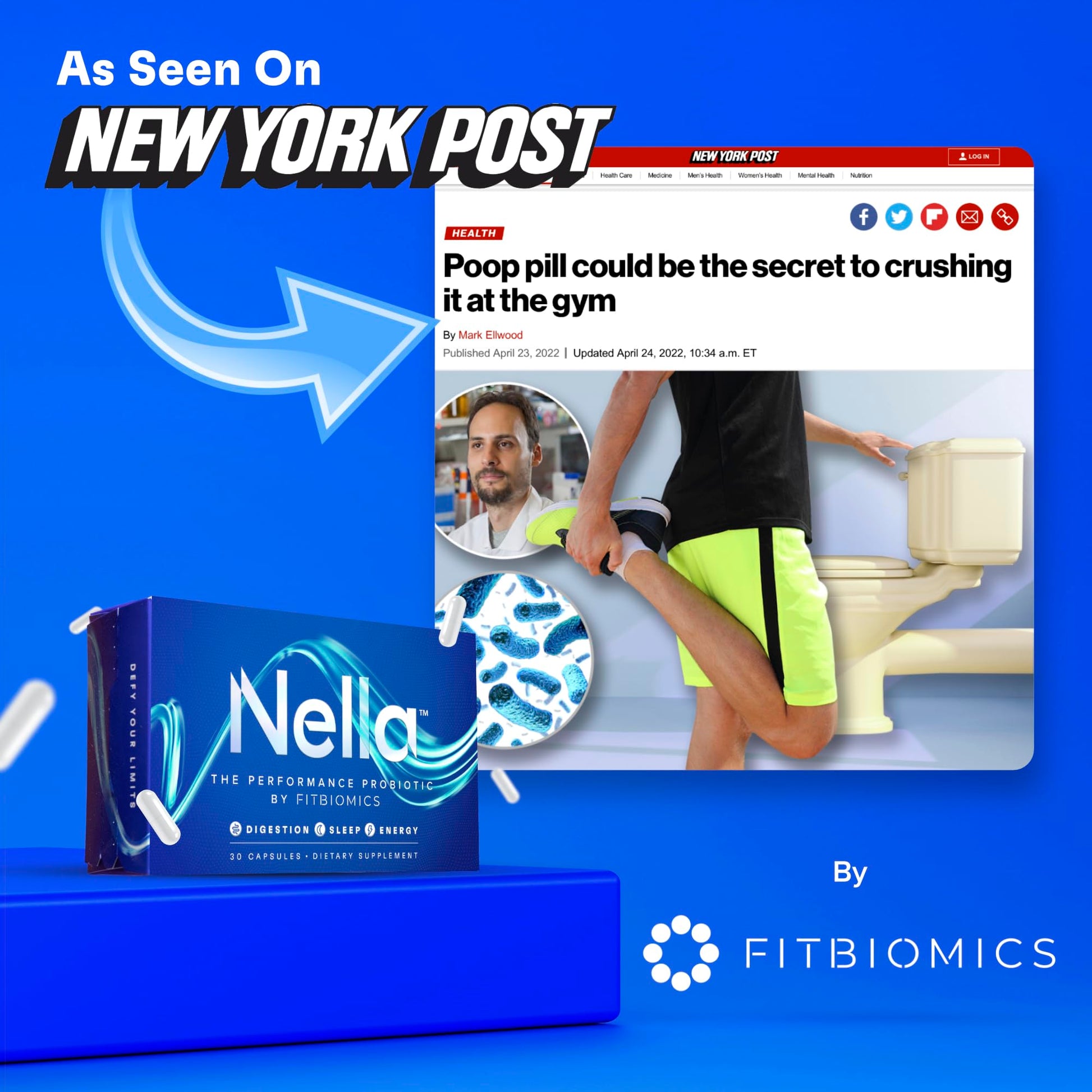 FITBIOMICS Nella Gut Health Supplements for Women & Men (30 Capsules) FITBIOMICS buy supplements canada