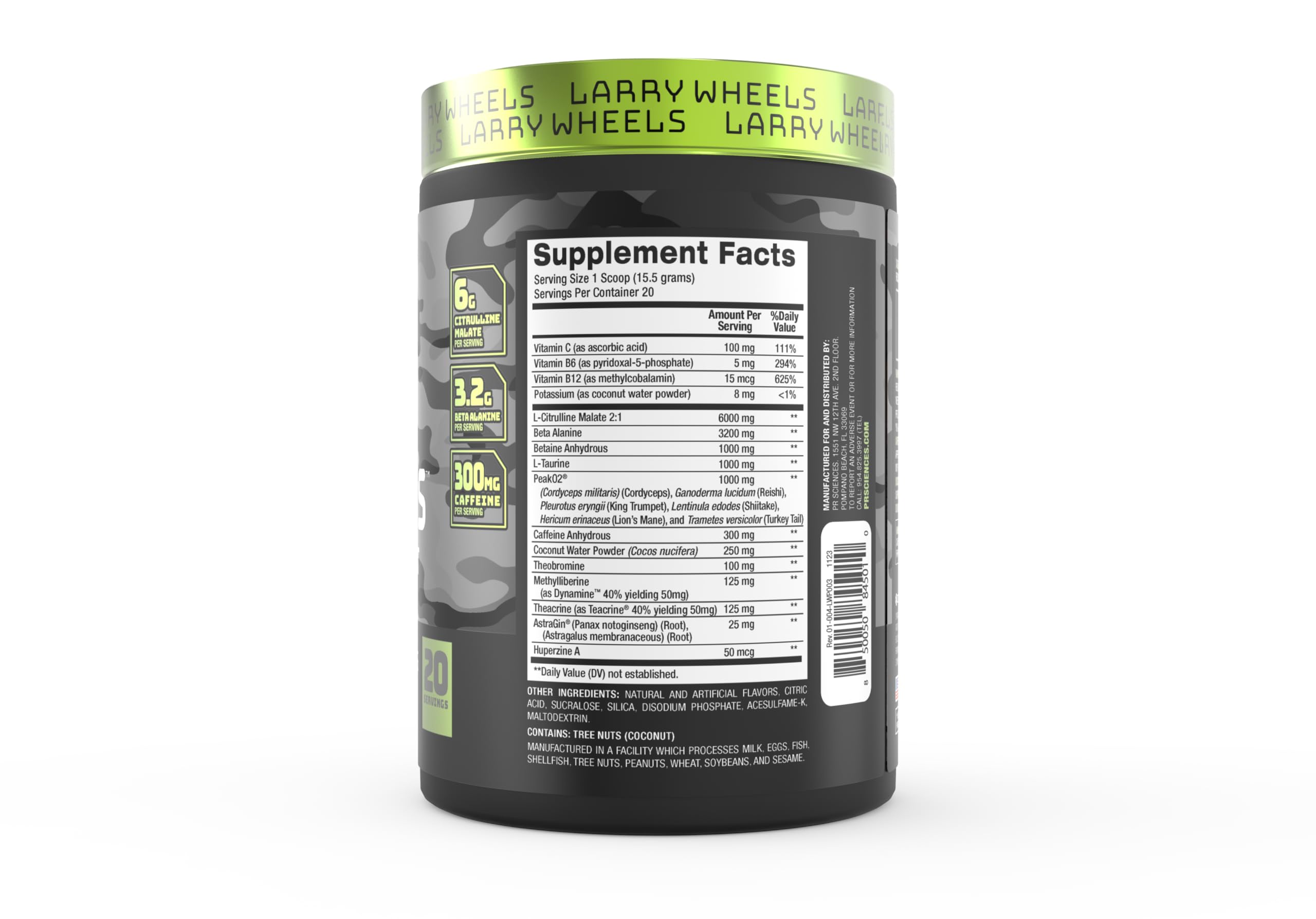 Larry Wheels' Pre Workout - Energy Drink Powder - Pre Workout Powder for Men & Women PR Sciences buy supplements canada