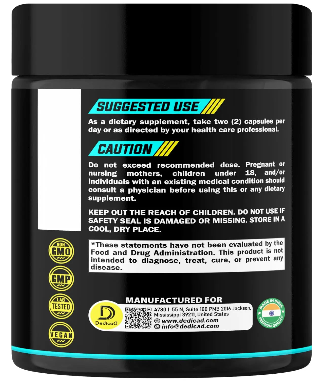 DEDICAD 1000Mg Shilajit Capsules - 180 Counts - Shilajit Supplement for Body Balance, Heart, Brain & Immune Health Support - Contains Natural Fulvic, Humic Acid & 85 Others DEDICAD buy supplements canada