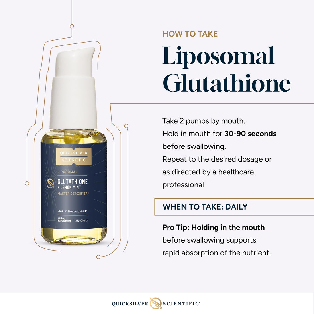 Quicksilver Scientific Liposomal Glutathione - Superior Absorption Oral Glutathione Supplement for Detox & Immune Support - Lemon Mint (1.7 fl oz) Quicksilver Scientific buy supplements canada