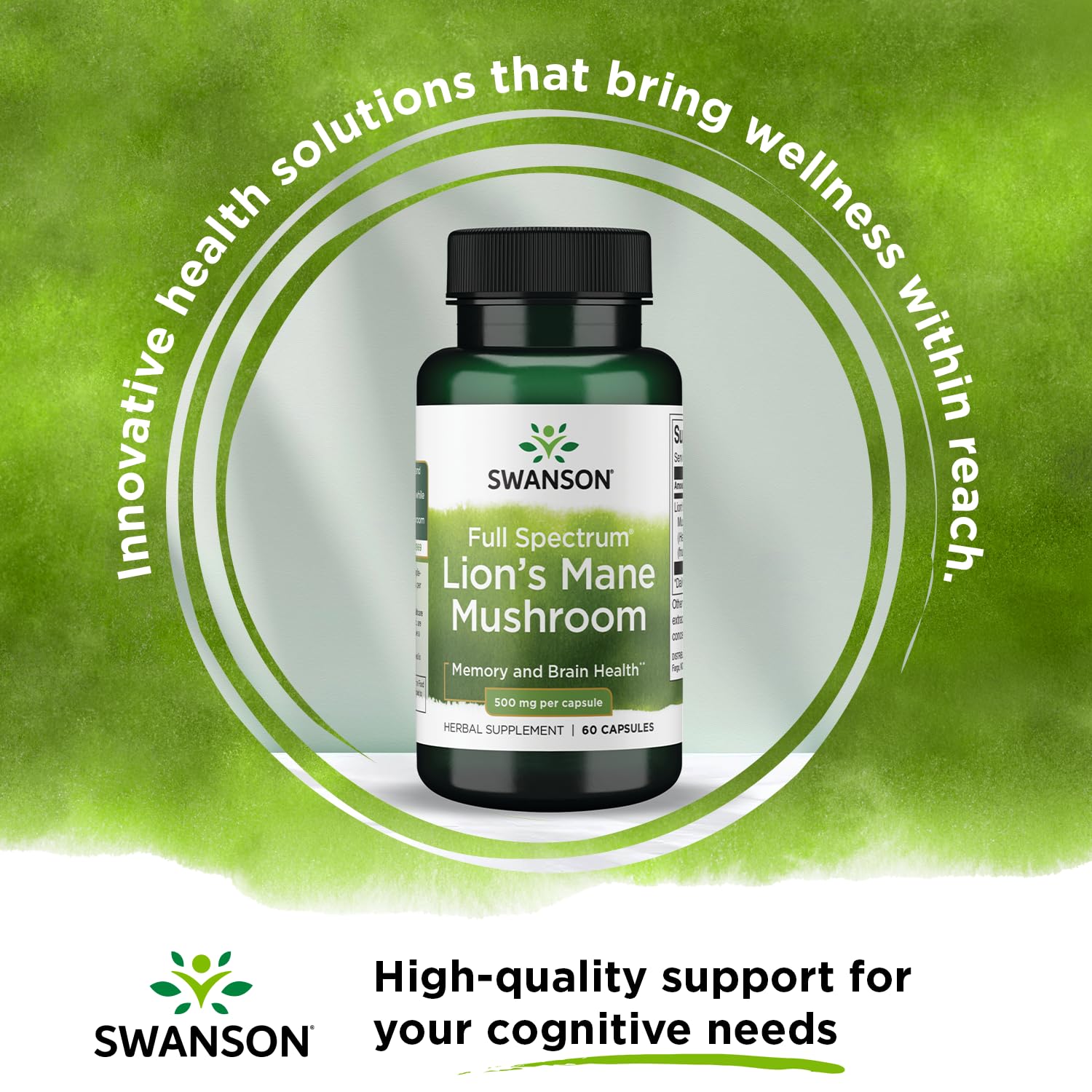 Swanson Lion's Mane Mushroom Capsules - 500 mg Each, 60 Capsules Swanson buy supplements canada
