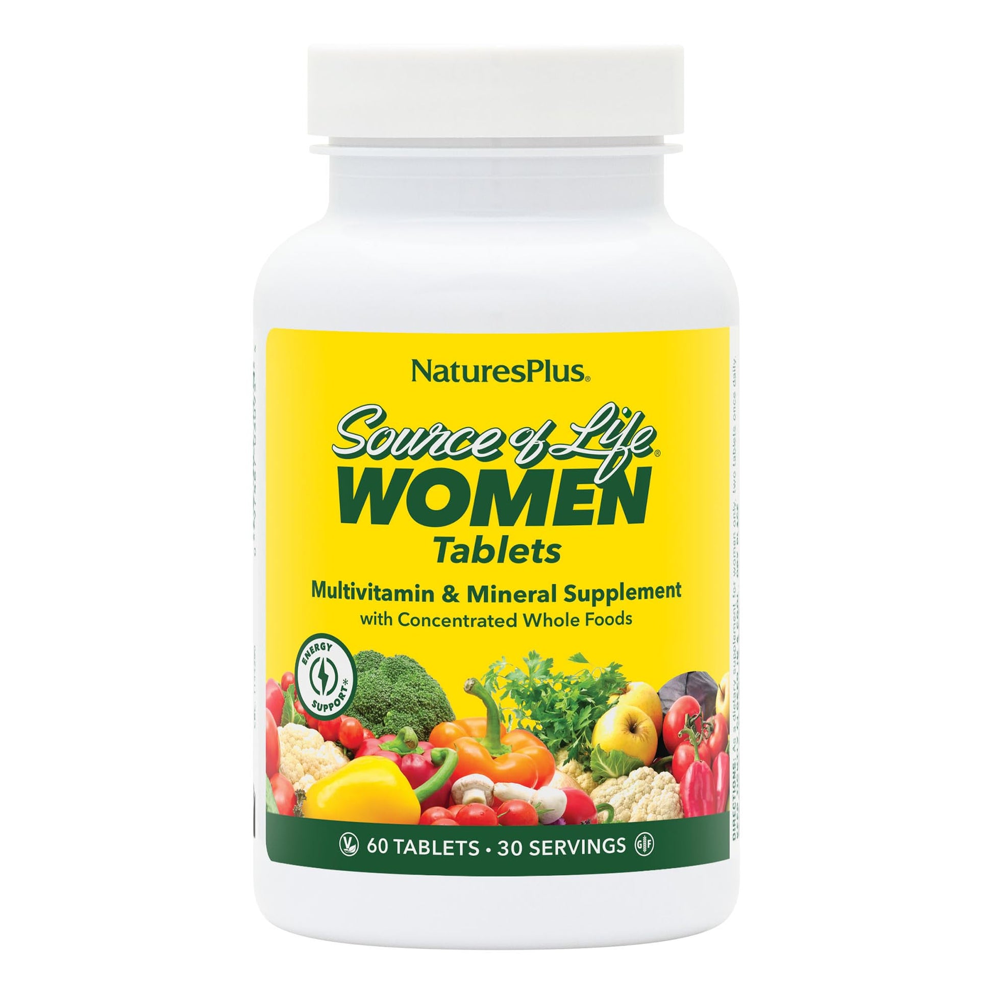 NaturesPlus Source of Life Women - 60 Tablets - Multivitamin & Mineral Supplement - with Iron, Calcium, Folate & Lutein - Gluten Free, Vegetarian - 30 Servings NaturesPlus buy supplements canada