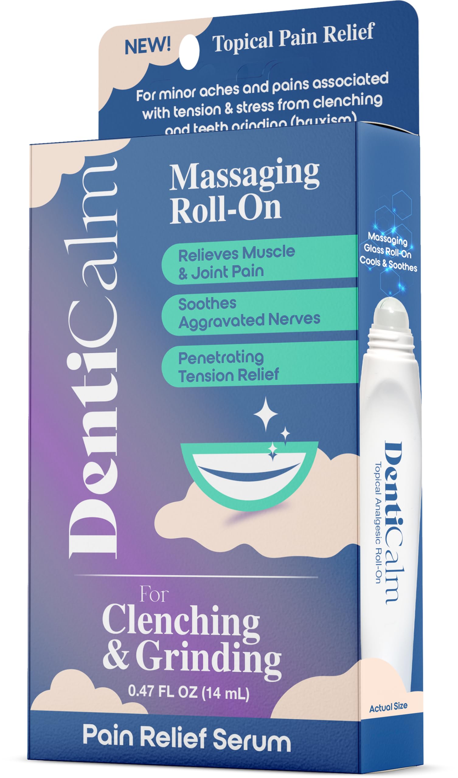 nfuse DentiCalm Soothing Pain Relief for Teeth Grinding and Jaw Clenching (Bruxism), for Jaw, Head and Neck Pain, Stiffness and Tension, Nightguard Discomfort Relief, 0.47 OZ nfuse buy supplements canada