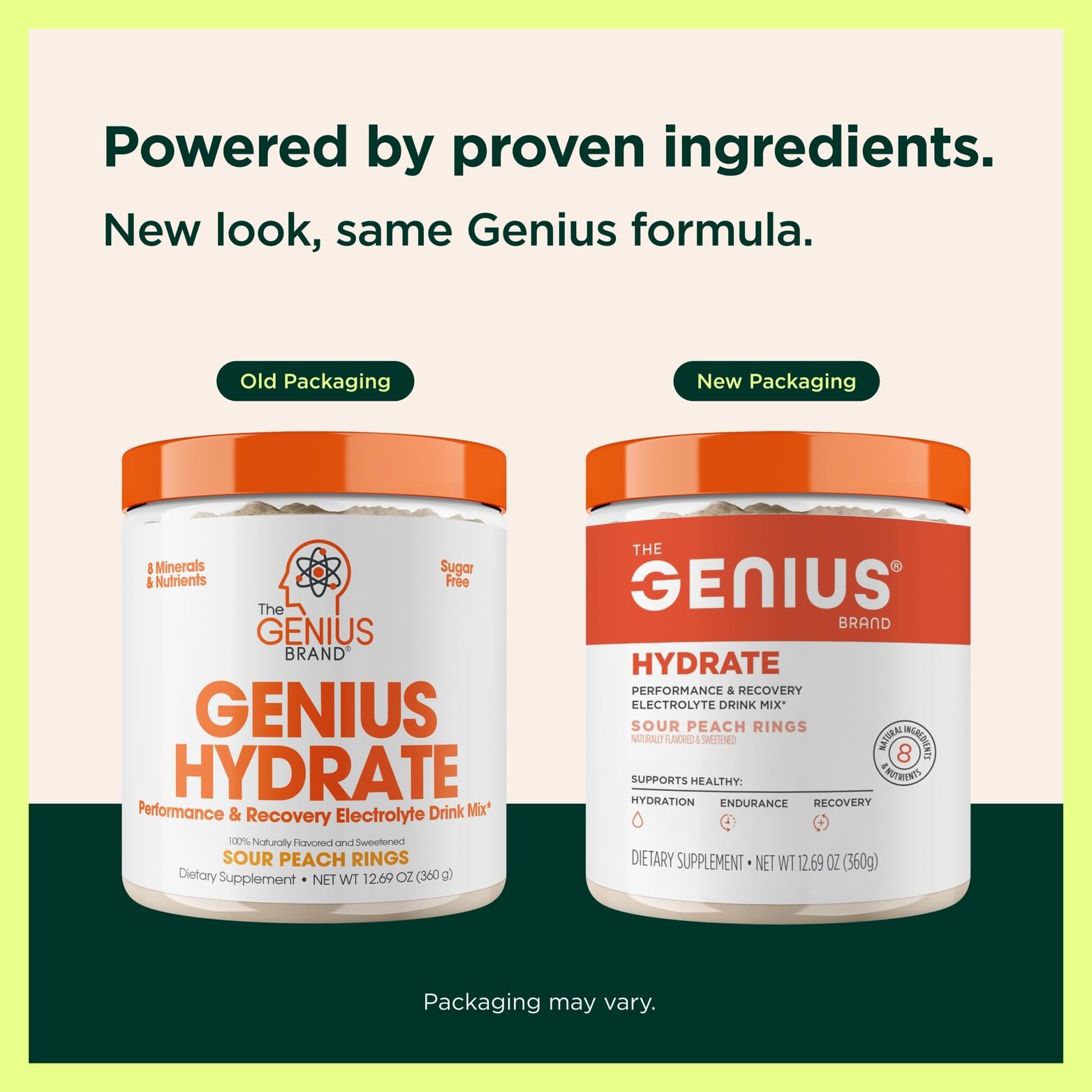 The Genius Brand Genius Hydrate - Electrolyte Supplement for Daily Hydration - Coconut Water - Sugar-Free - 8 Essential Minerals & Nutrients - Non-GMO - Sour Peach Rings - 50 Servings The Genius Brand buy supplements canada