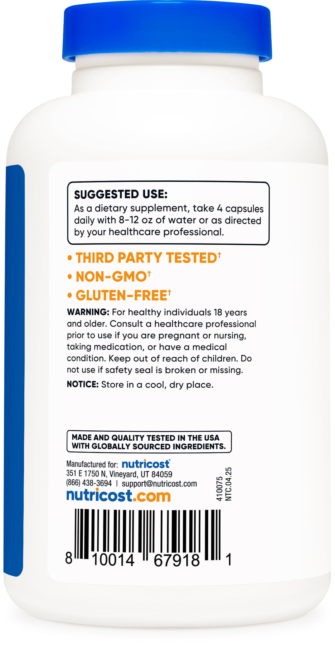 Nutricost D-Aspartic Acid (DAA) Capsules 3000mg Per Serving (180 Capsules) - Non-GMO Nutricost buy supplements canada