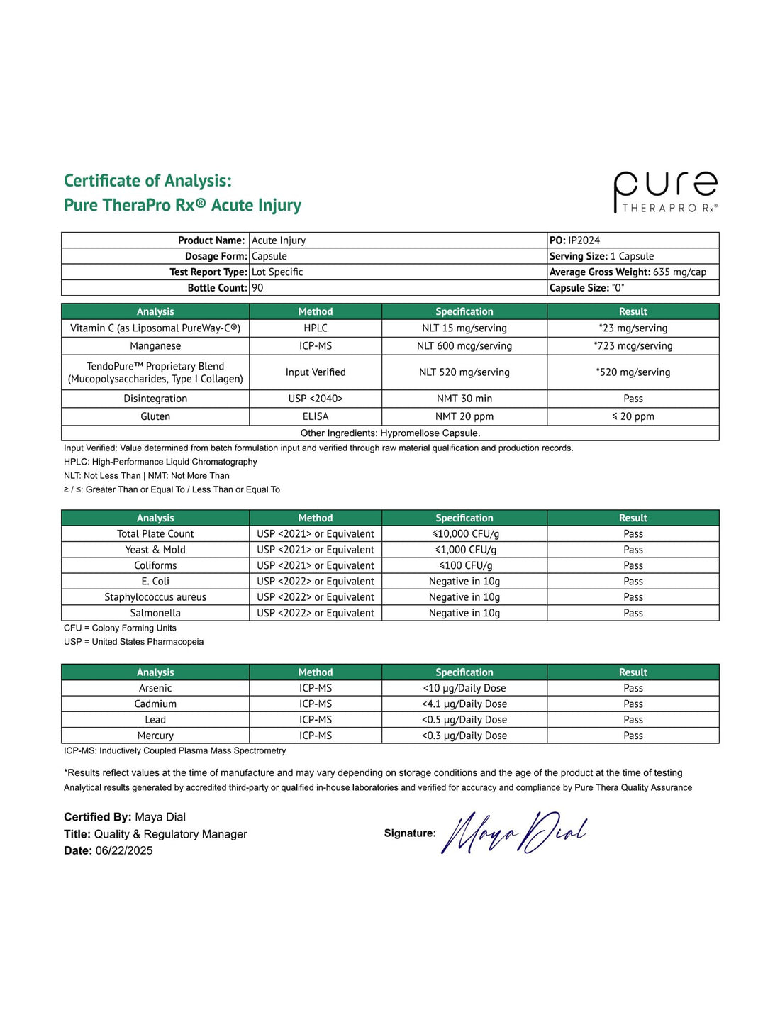 Pure Therapro Rx Acute Injury | Tendon & Ligament Support | Convenient Once a Day Clinical Dose | Supports Tendon Health, Movement & Physical Function | Pharm-Grade (90 Capsules) Pure Therapro Rx buy supplements canada