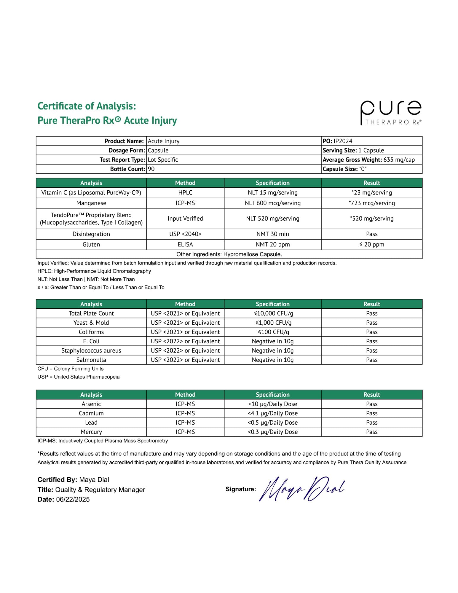 Pure Therapro Rx Acute Injury | Tendon & Ligament Support | Convenient Once a Day Clinical Dose | Supports Tendon Health, Movement & Physical Function | Pharm-Grade (90 Capsules) Pure Therapro Rx buy supplements canada