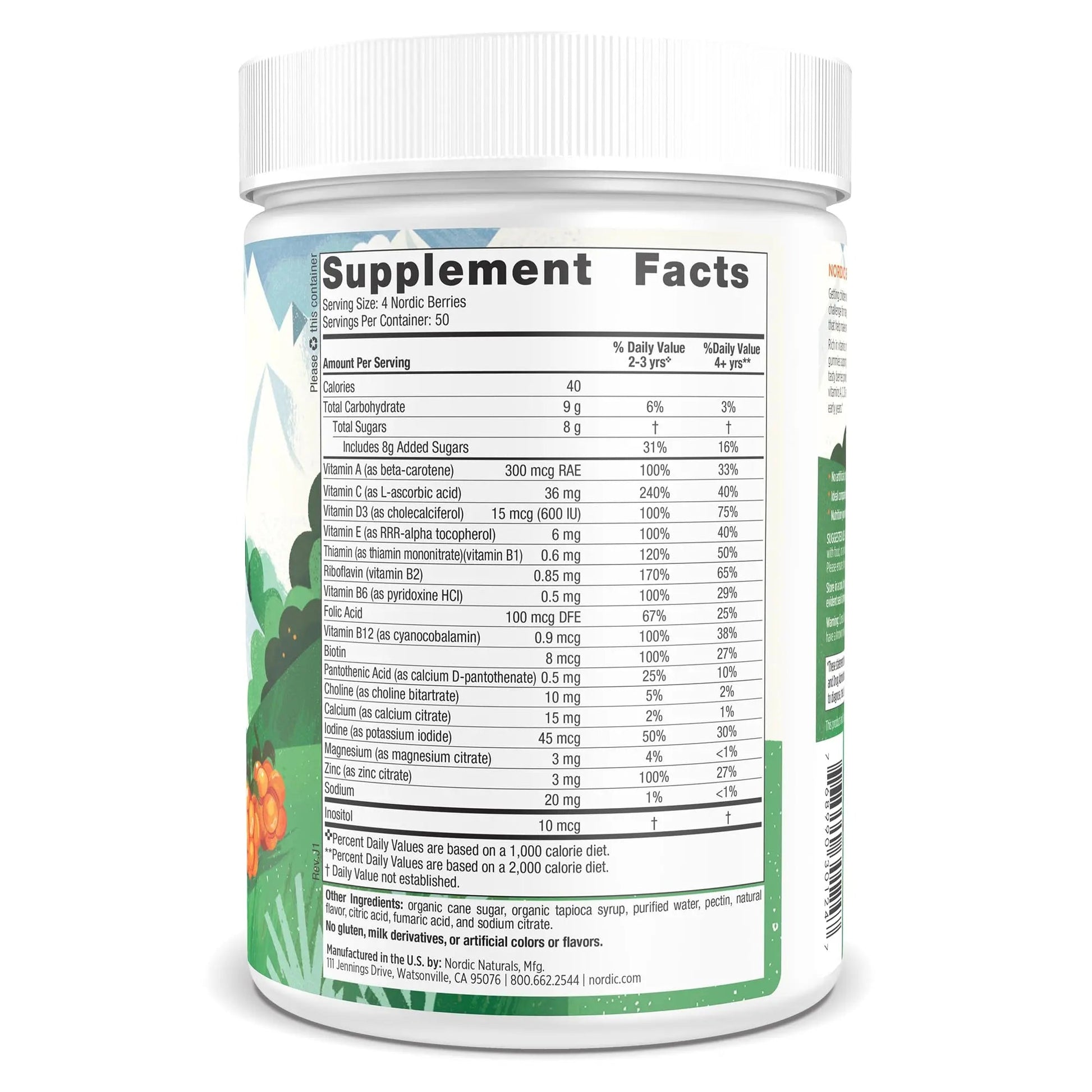 Nordic Naturals Nordic Berries, Citrus - 200 Gummy Berries - Great-Tasting Multivitamin for Ages 2+ - Growth, Development Nordic Naturals buy supplements canada