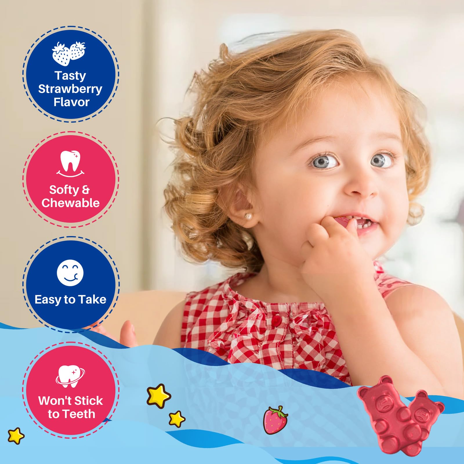 Magnesium Glycinate Gummies for Kids - with L-Theanine, Omega-3, Vitamin B6, D3, Zinc - Kids Magnesium Gummies for Sleep, Relaxation, Calm & Focus - Sugar Free Strawberry 60ct Hovika buy supplements canada