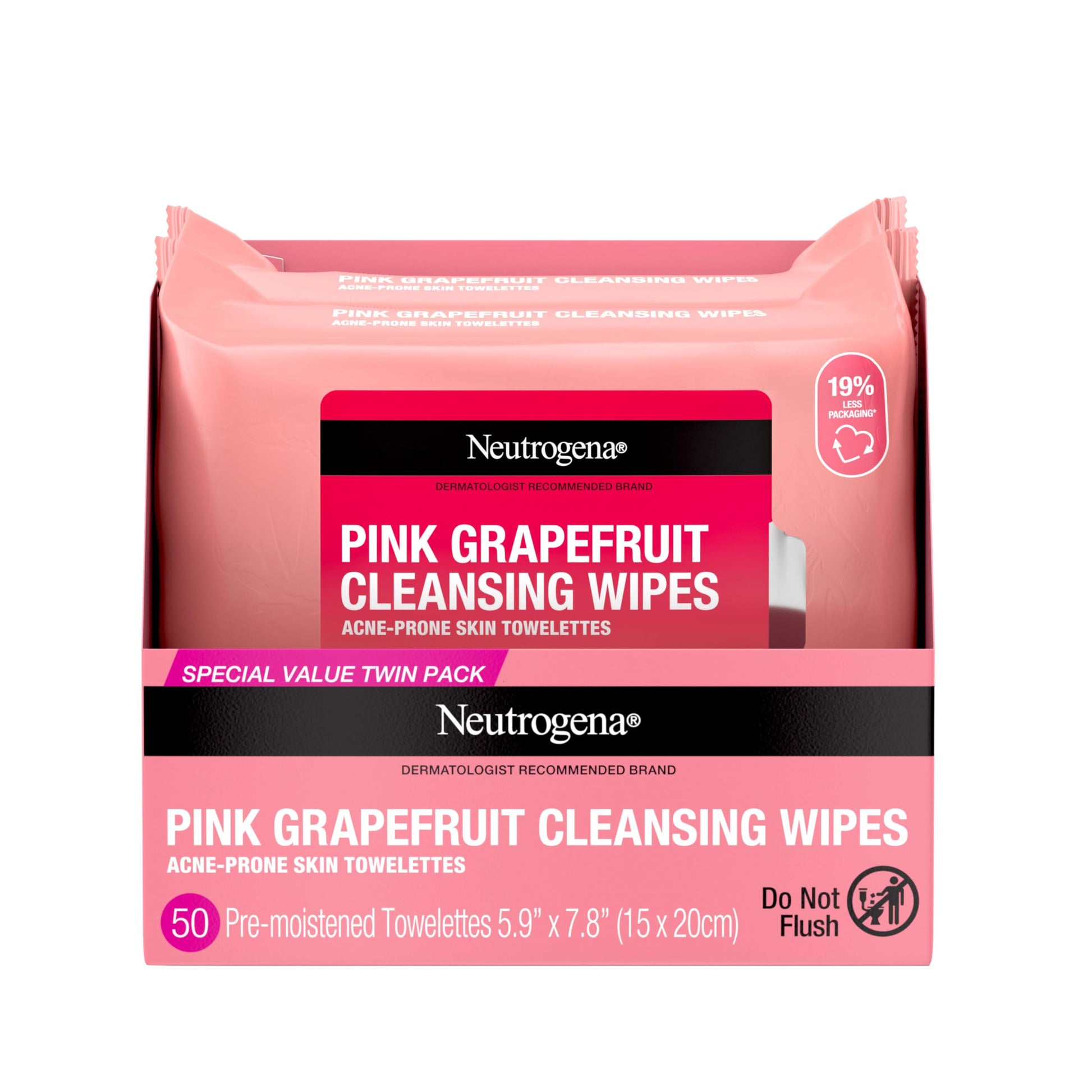 Neutrogena Makeup Remover Cleansing Towelettes, Pink Grapefruit, 25 Count, Twin Pack Neutrogena buy supplements canada