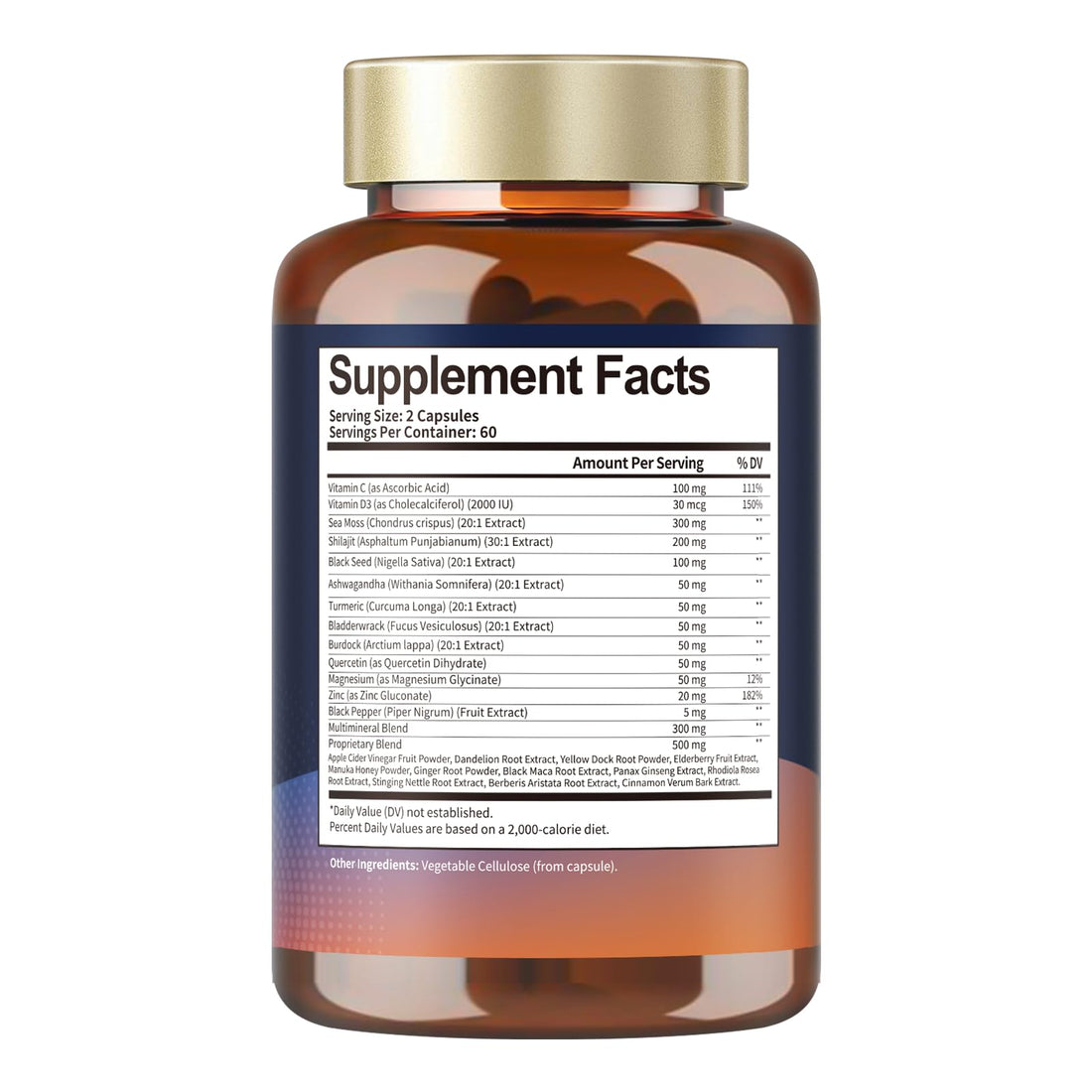 25-in-1 Sea Moss Black Seed Oil Ashwagandha Ginger Shilajit Supplement, Sea Moss Capsules Pro with Bladder Burdock Ceylon Cinnamon Berberine ACV Manuka VIT C & D3 for Men Women, 120 Vegan Caps Totaria buy supplements canada