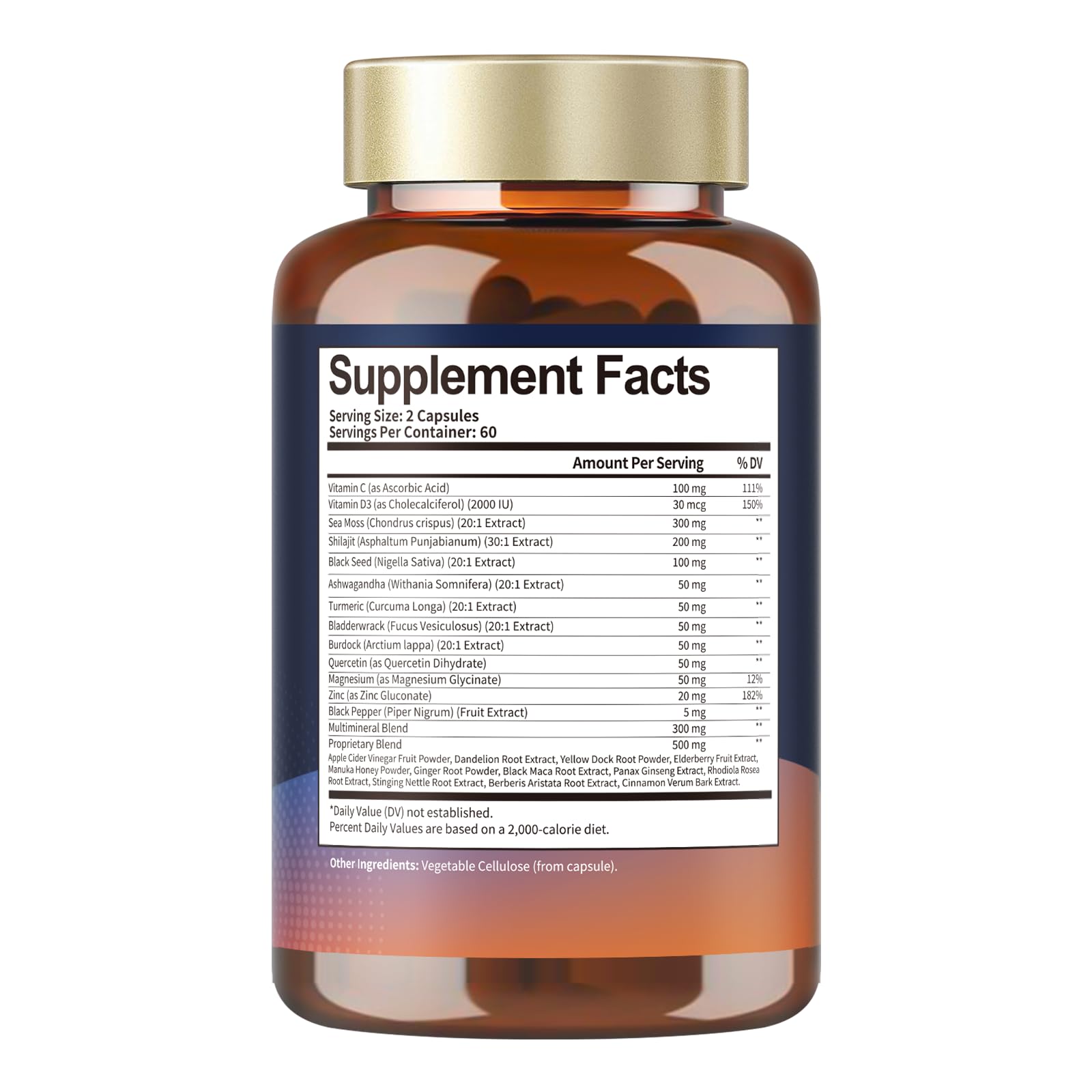 25-in-1 Sea Moss Black Seed Oil Ashwagandha Ginger Shilajit Supplement, Sea Moss Capsules Pro with Bladder Burdock Ceylon Cinnamon Berberine ACV Manuka VIT C & D3 for Men Women, 120 Vegan Caps Totaria buy supplements canada