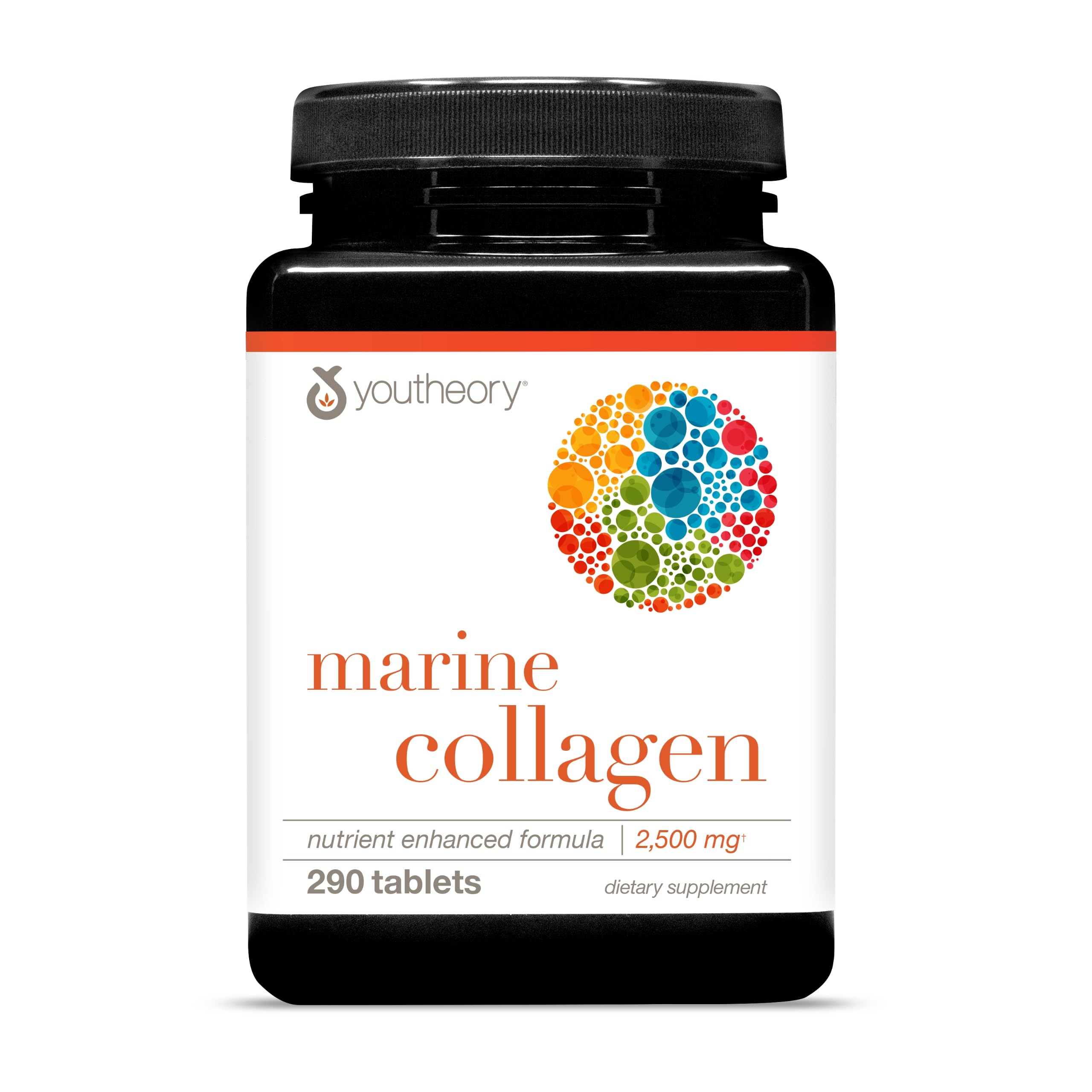Youtheory Marine Collagen Tablets - 2,500 mg Fish-Sourced Collagen Peptides- with Vitamins A, C, E, B6 & B12 - Supports Joint & Nail Health* - Highly Absorbable - 290 Tablets (58-Day Supply) Youtheory buy supplements canada