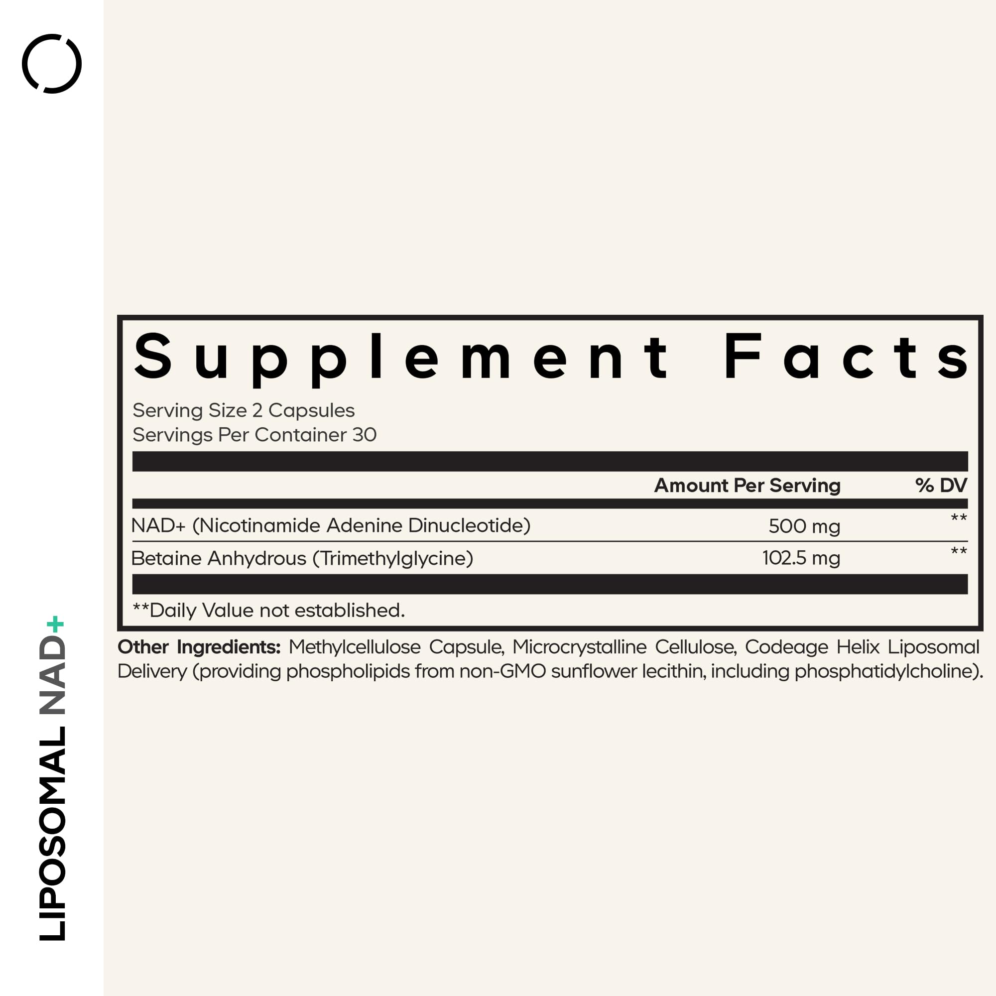 Codeage Liposomal NAD+ Supplement - NAD Nicotinamide Adenine Dinucleotide Coenzyme Pills - 500 mg NAD+ Per Serving & Betaine Anhydrous - Liposomal Delivery - Vegan, Non-GMO, Gluten-Free - 60 Capsules Codeage buy supplements canada