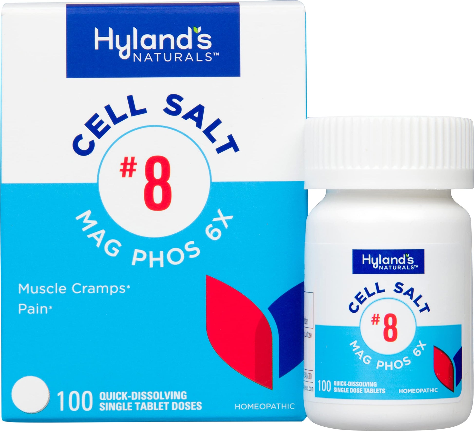 Hyland's No. 8 Cell Salt Mag Phos 6X, PMS Relief, Natural Homeopathic Relief of Menstrual Pain and Muscle Cramp Symptoms, Muscle Relaxer, Quick Dissolving Tablets, 100 Count Hyland's buy supplements canada