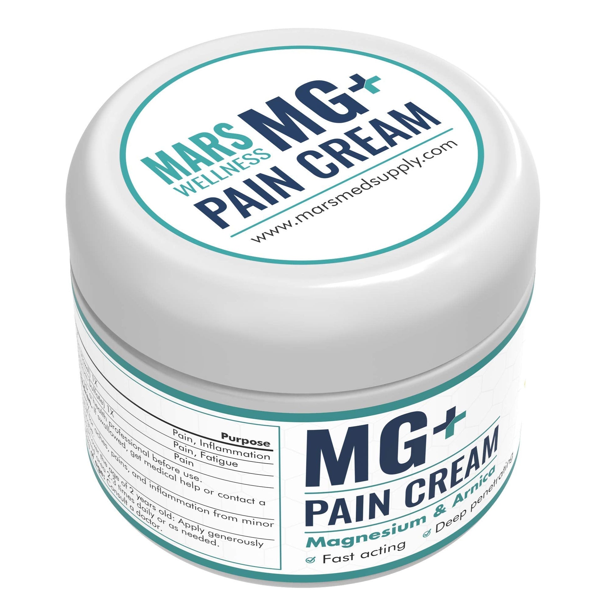 Mars Wellness MG+ Magnesium Cream Pain Relief - Extra Strength Magnesium and Arnica Cream - 4 OZ Tub - Neuropathy, Muscle Pain, and Leg Cramps Relief - 1 Pack MARS WELLNESS buy supplements canada