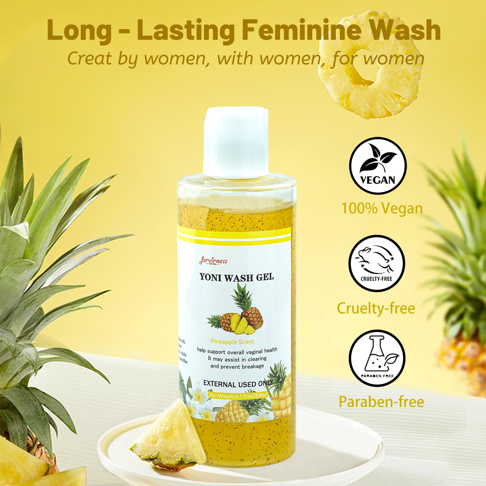 forvirness Natural Yoni Wash Yoni Oil Set, Cleanse - Remove Odor - ph Balance Feminine Wash forvirness buy supplements canada