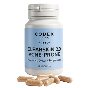 Codex Labs Shaant Clear Skin Supplement – 60 Vegan Capsules | Acne Probiotics with 9-Strain Blend, Green Tea EGCG & Guggul – Daily Support for Acne-Prone Skin & Clear Complexion Codex Labs buy supplements canada