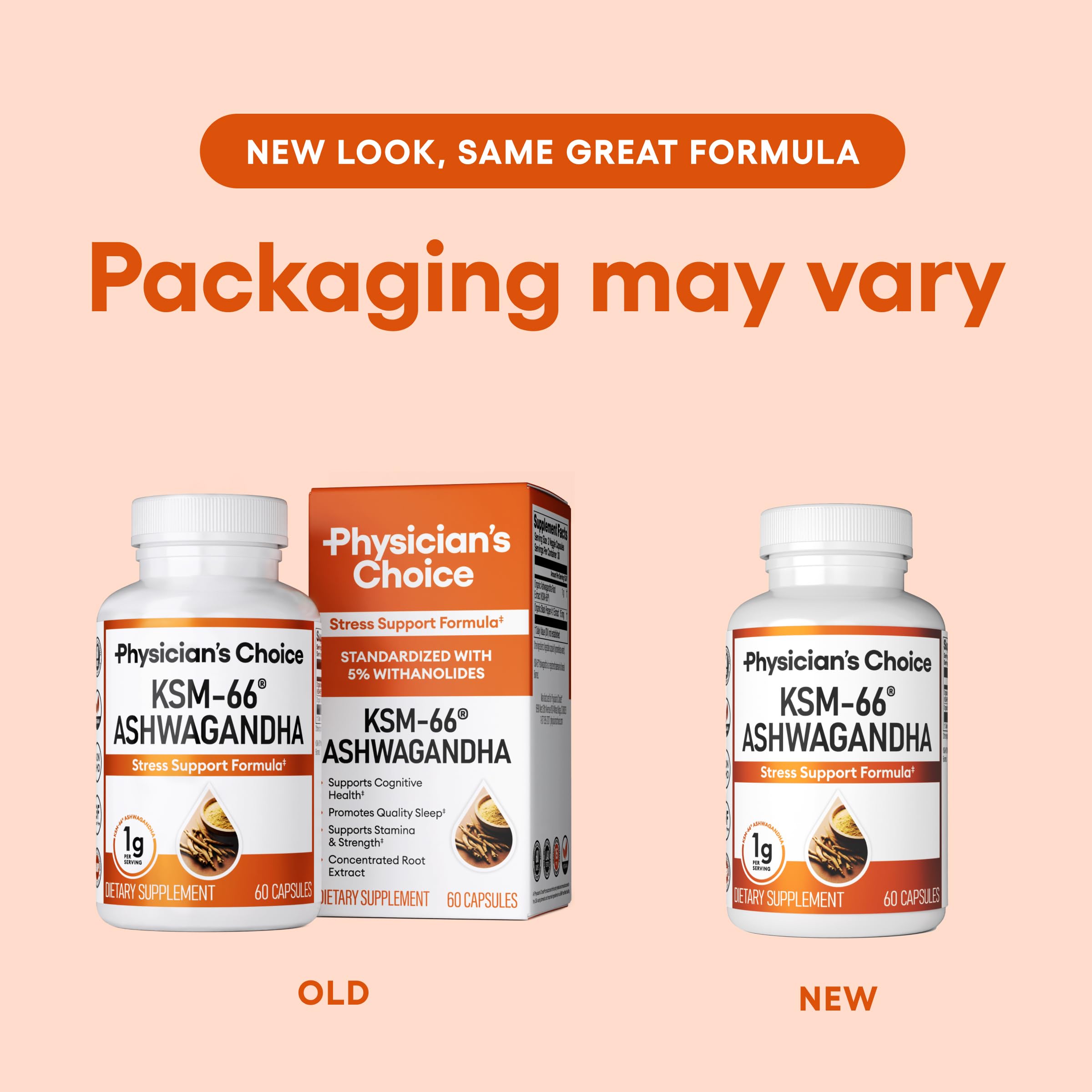 Physician's CHOICE KSM-66 Ashwagandha Root Powder Extract 1,000mg - Organic - with Black Pepper for Maximum Absorption - 5% Withanolides - Stress, Mood & Athletic Support - 60 Vegan Capsules Physician's CHOICE buy supplements canada