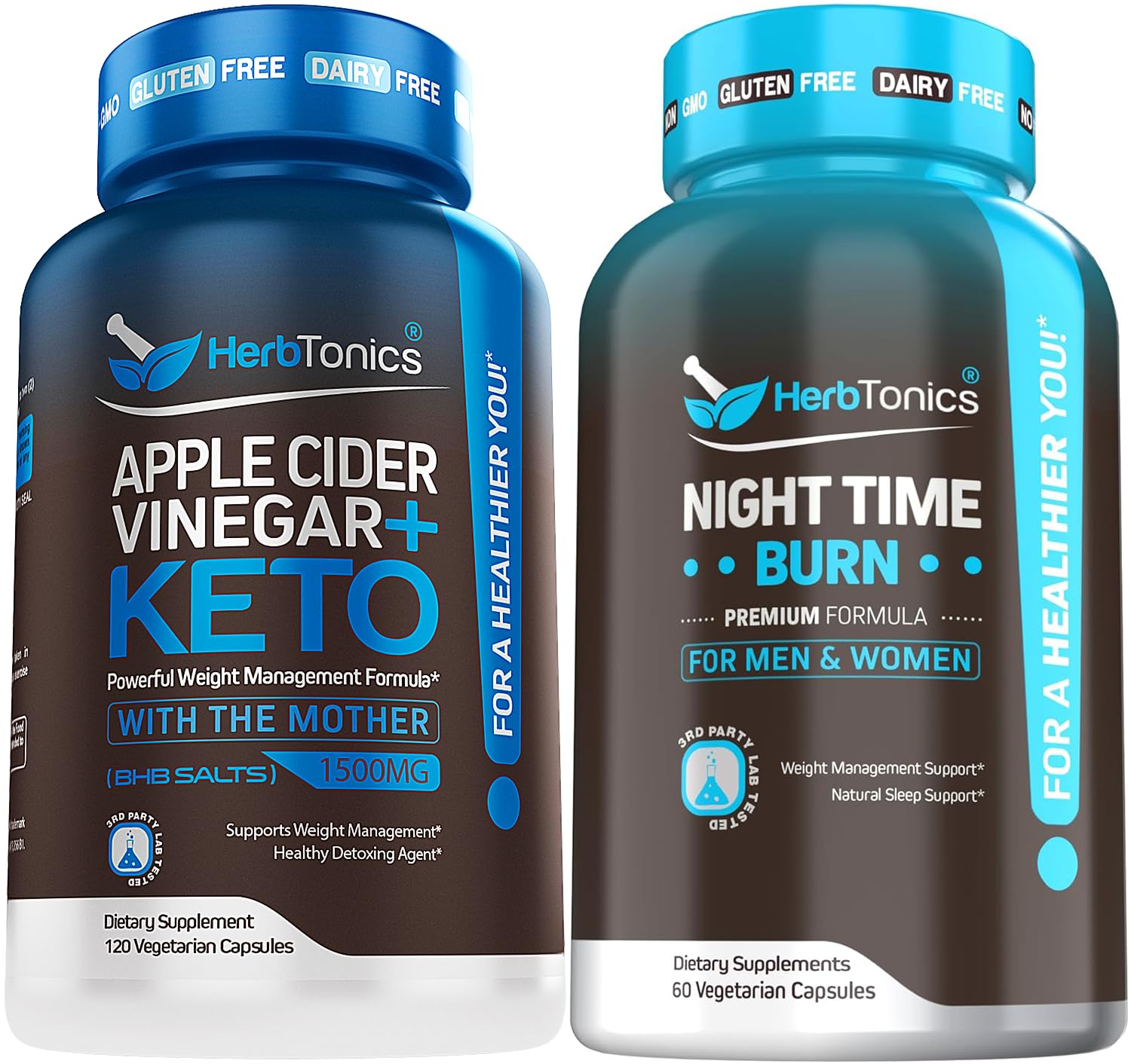 Herbtonics Apple Cider Vinegar Capsules Plus Keto BHB | Fat Burner & Weight Loss Herbtonics buy supplements canada