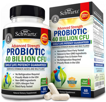 Daily Probiotic Supplement with 40 Billion CFU - Gut Health Complex with Astragalus BioSchwartz buy supplements canada