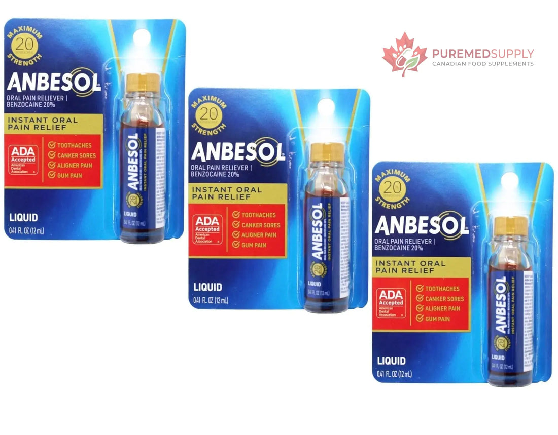 Anbesol Maximum Strength Liquid, 0.41 Fluid Ounce (Pack of 3) YEGE buy supplements canada