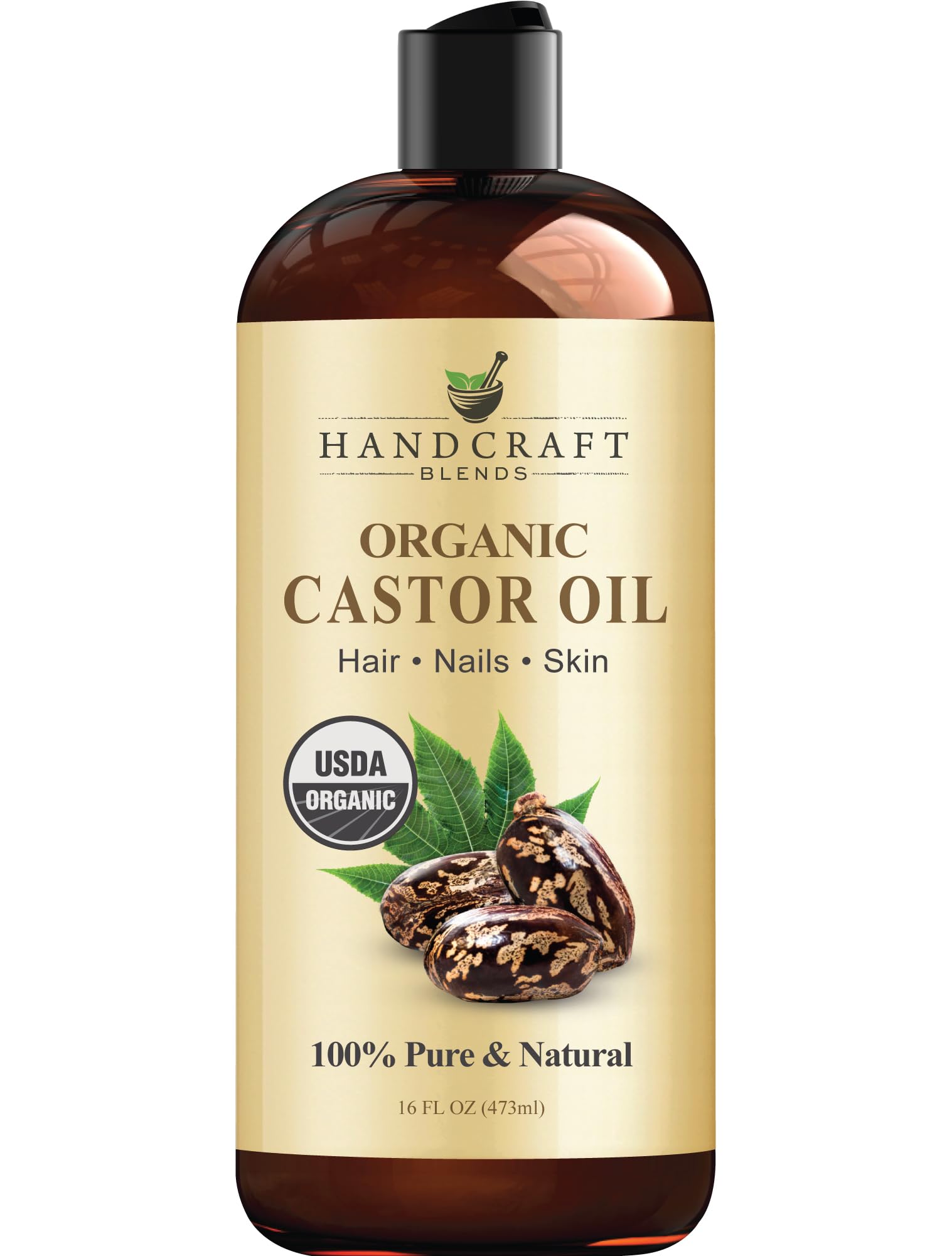 Handcraft Blends Organic Castor Oil for Hair Growth, Eyelashes and Eyebrows - 100% Pure Handcraft Blends buy supplements canada