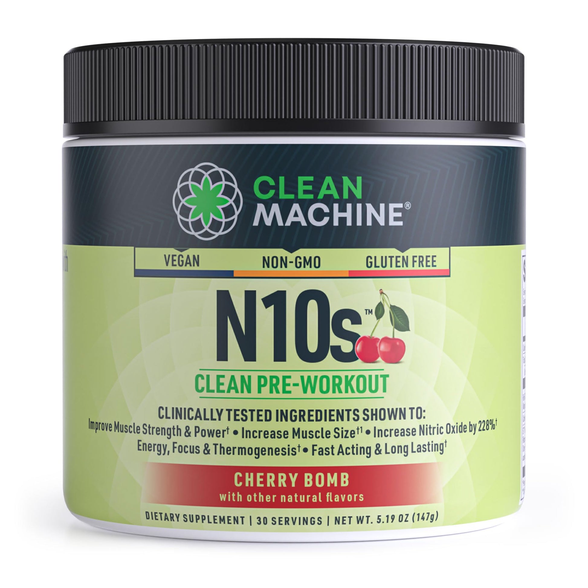 CLEAN MACHINE N10s - Plant Based Vegan Preworkout Powder - 3 Clinically Tested CLEAN MACHINE buy supplements canada