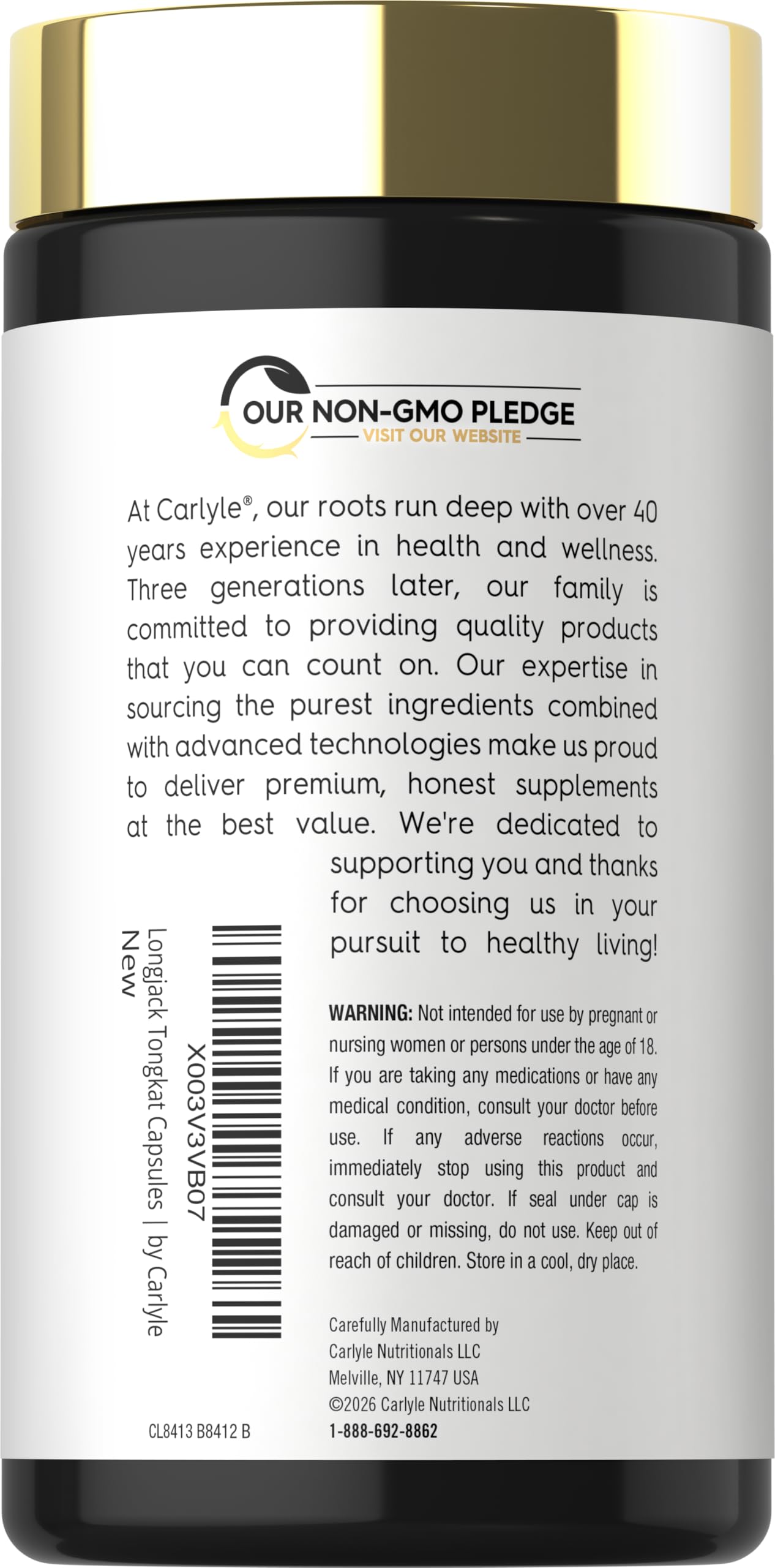 Carlyle Tongkat Ali | 180 Quick Release Capsules | Non-GMO and Gluten Free Supplement Carlyle buy supplements canada