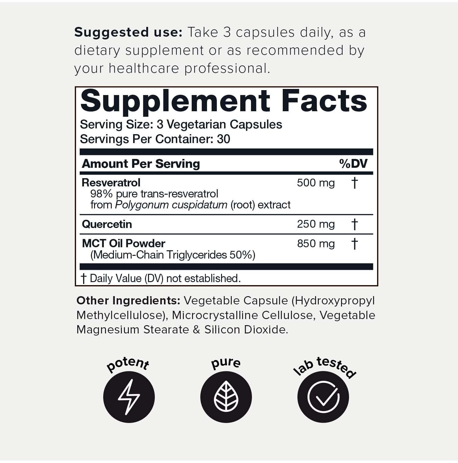 Toniiq 1600mg Resveratrol Blend - Ultra High Purity and 3rd Party Tested - with MCT Toniiq buy supplements canada