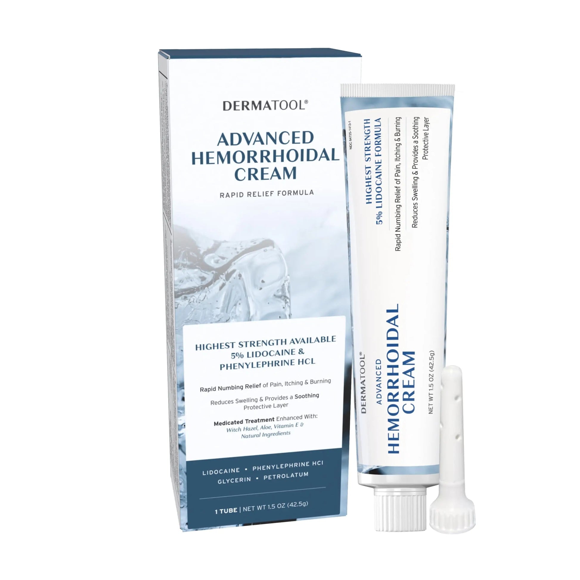 Hemorrhoid Treatment - Advanced Hemorrhoid Cream 5% Lidocaine & Phenylephrine - Hemorrhoid Shrinking Treatment - Rapid Relief of Pain, Swelling, Bleeding, Itching and Burning - Fissure & Hemorrhoids DERMATOOL buy supplements canada