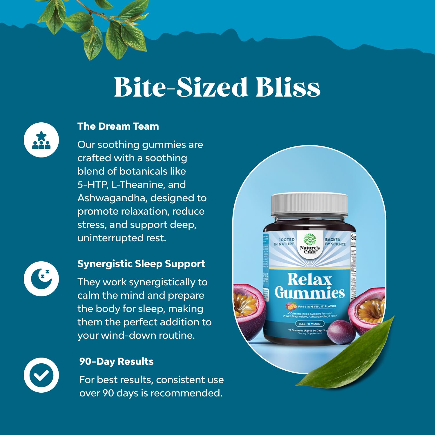 Pure Calm and Relaxing Magnesium Supplement - Magnesium for Stress Support & Rest Ease for Adults - High Absorption Mg Citrate Gummies with L Theanine & Ashwagandha for Muscle Cramps - 90 Count Natures Craft buy supplements canada