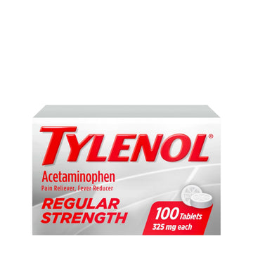 Tylenol Regular Strength Tablets with 325 mg of Acetaminophen, Fever Reducer & Pain Reliever for Headache, Backache, Muscle Aches, Joint Pain & Menstrual Cramps, 100 ct Tylenol buy supplements canada