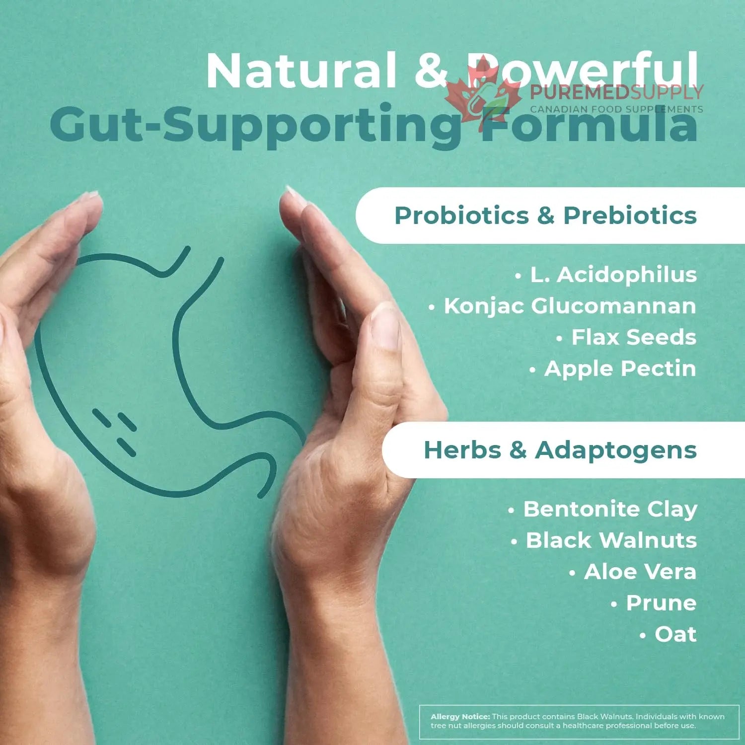 GutOptim Probiotic & Prebiotic Capsules | Pre and Probiotics for Synbiotic Gut Health & Bloating Relief for Women & Men | Enzyme with Probiotics for Digestive Health | Non-GMO, 60 Ct, 3 Month Supply Nature’s NutriWave buy supplements canada