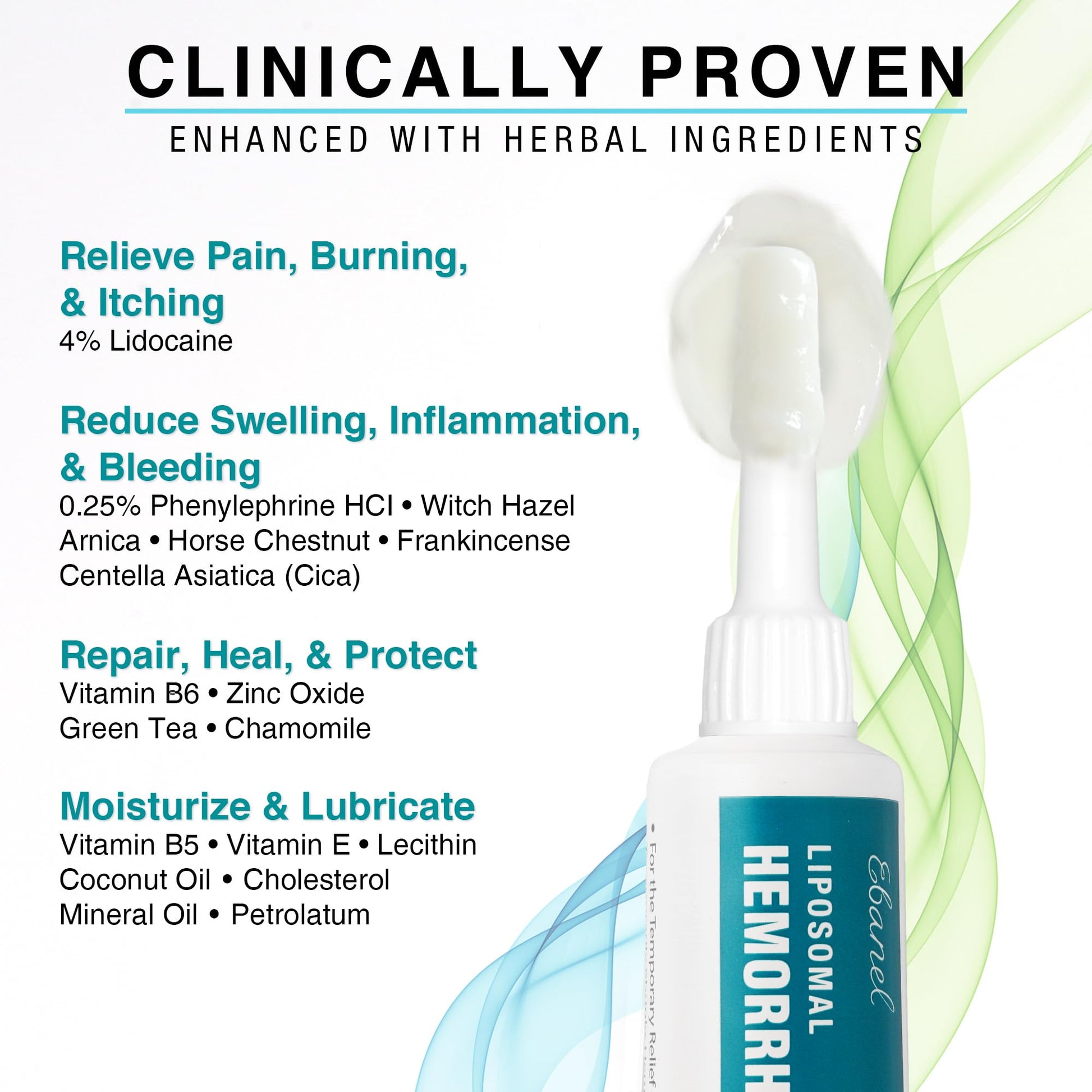 Ebanel 4% Lidocaine Hemorrhoid Treatment Ointment with Phenylephrine, Witch Hazel, Vitamin B6, Zinc Oxide, Frankincense, External and Internal Hemorrhoids Treatment Burn Itch Pain Relief Anal Cream Ebanel buy supplements canada