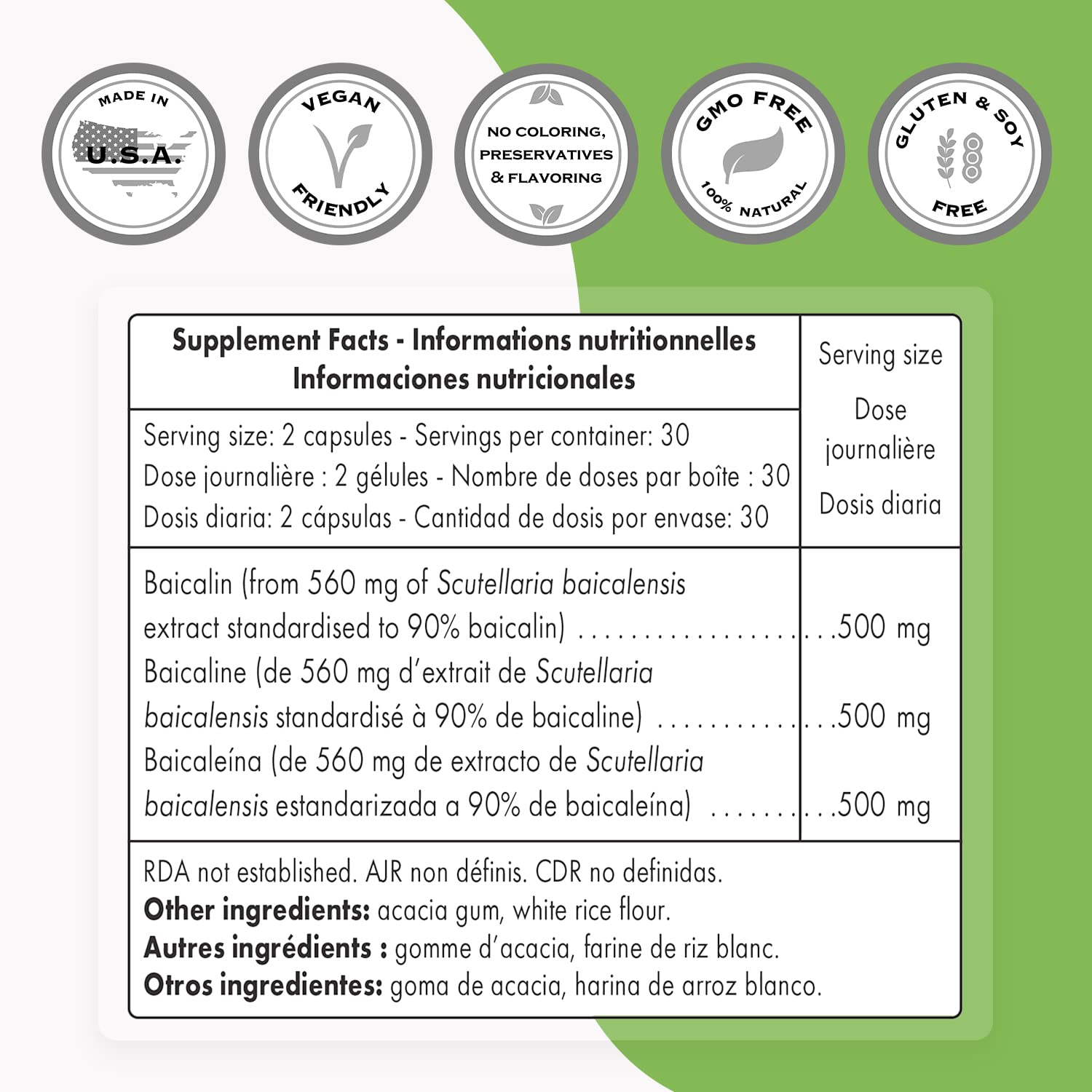 Supersmart - 90% Baicalin 500mg per Day (Scutellaria Baicalensis) - Chinese Skullcap Supersmart buy supplements canada
