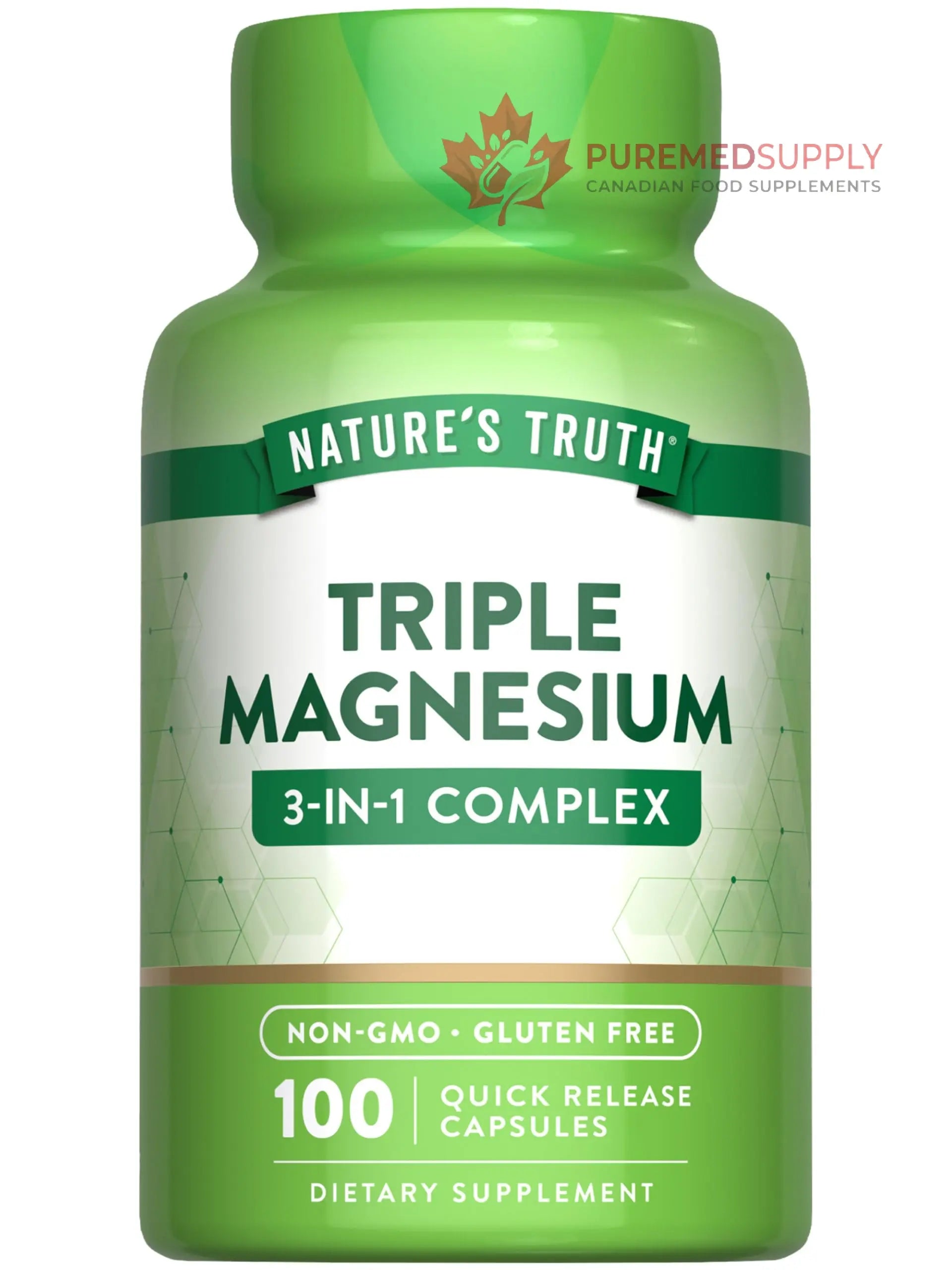 Nature's Truth Triple Magnesium Complex Supplement | 100 Capsules | 420 mg Magnesium Oxide, Citrate & Aspartate | Non-GMO & Gluten Free Nature's Truth buy supplements canada