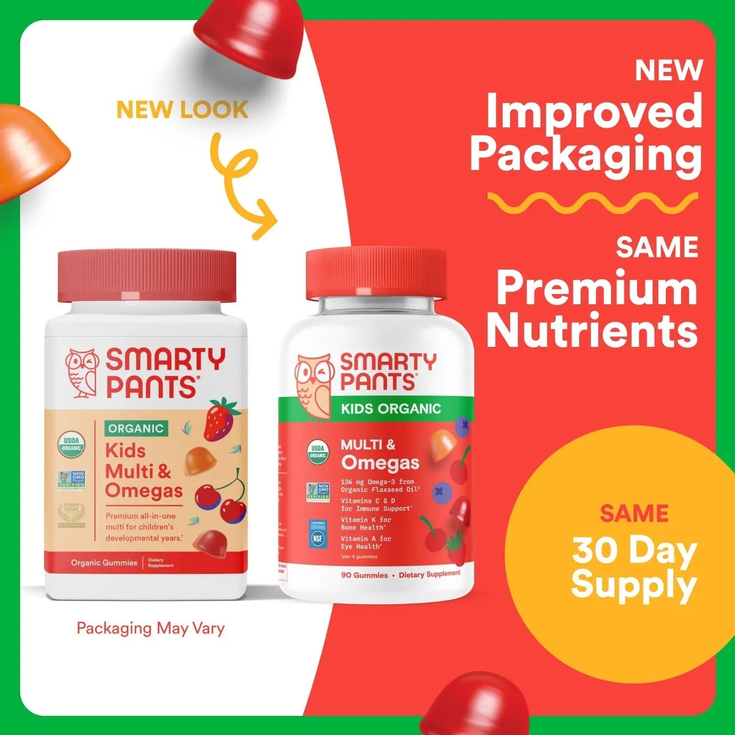 SmartyPants Organic Kids Multivitamin Gummies: Omega 3 (ALA), Vitamin D3, C, Vitamin B12, B6, A, K & Zinc for Immune Support, Biotin SmartyPants buy supplements canada