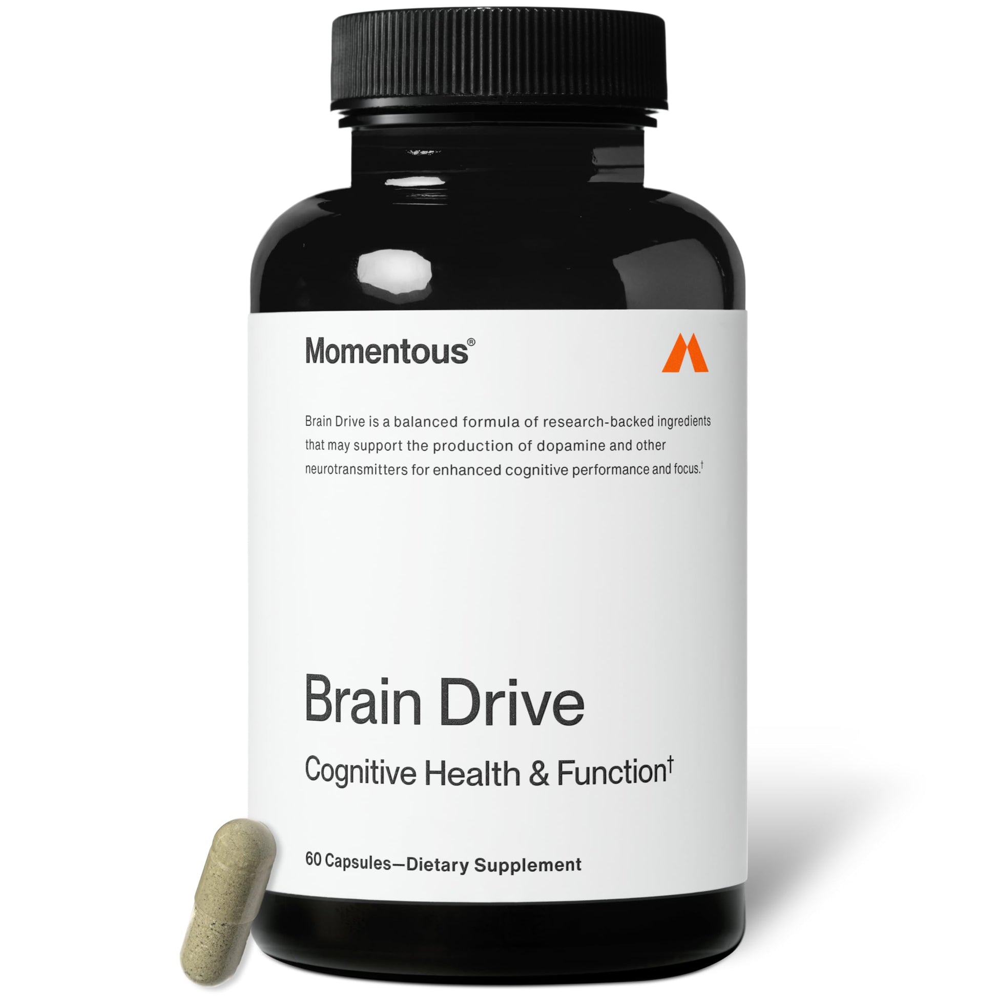 Momentous Brain Drive Nootropic Supplement - Brain Supplement for Memory & Focus Support - NSF Certified for Sport - GMO- & Gluten-Free - 30 Servings Momentous buy supplements canada