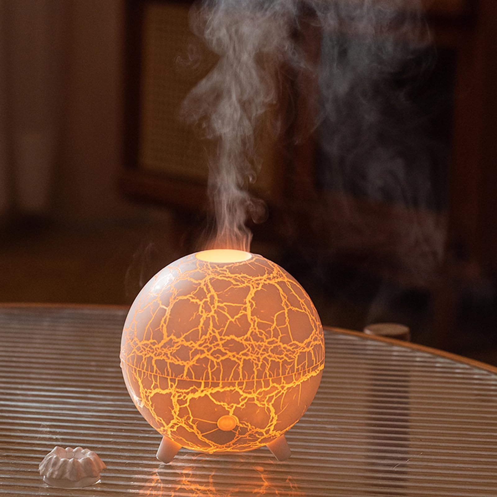 Volcano Humidifier Flame Aromatherapy Diffuser, 7 Colors Flame 200ml Essential Oil Diffusers cjc buy supplements canada