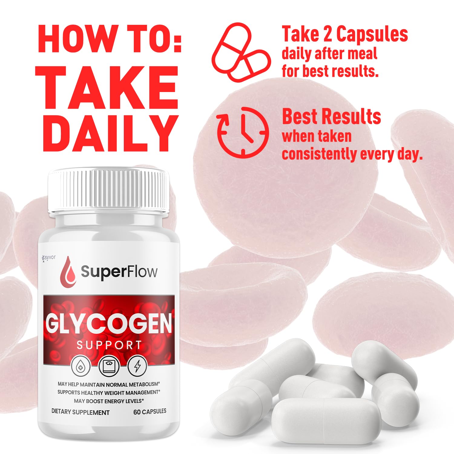 (2 Pack) Super Flow Glycogen Support, Official SuperFlow Advanced Formula Glyco Optimizer Capsules, All Natural Super Flow Pills, Daily Wellness Supplement to Support Healthy Balance (120 Capsules) Syvor buy supplements canada