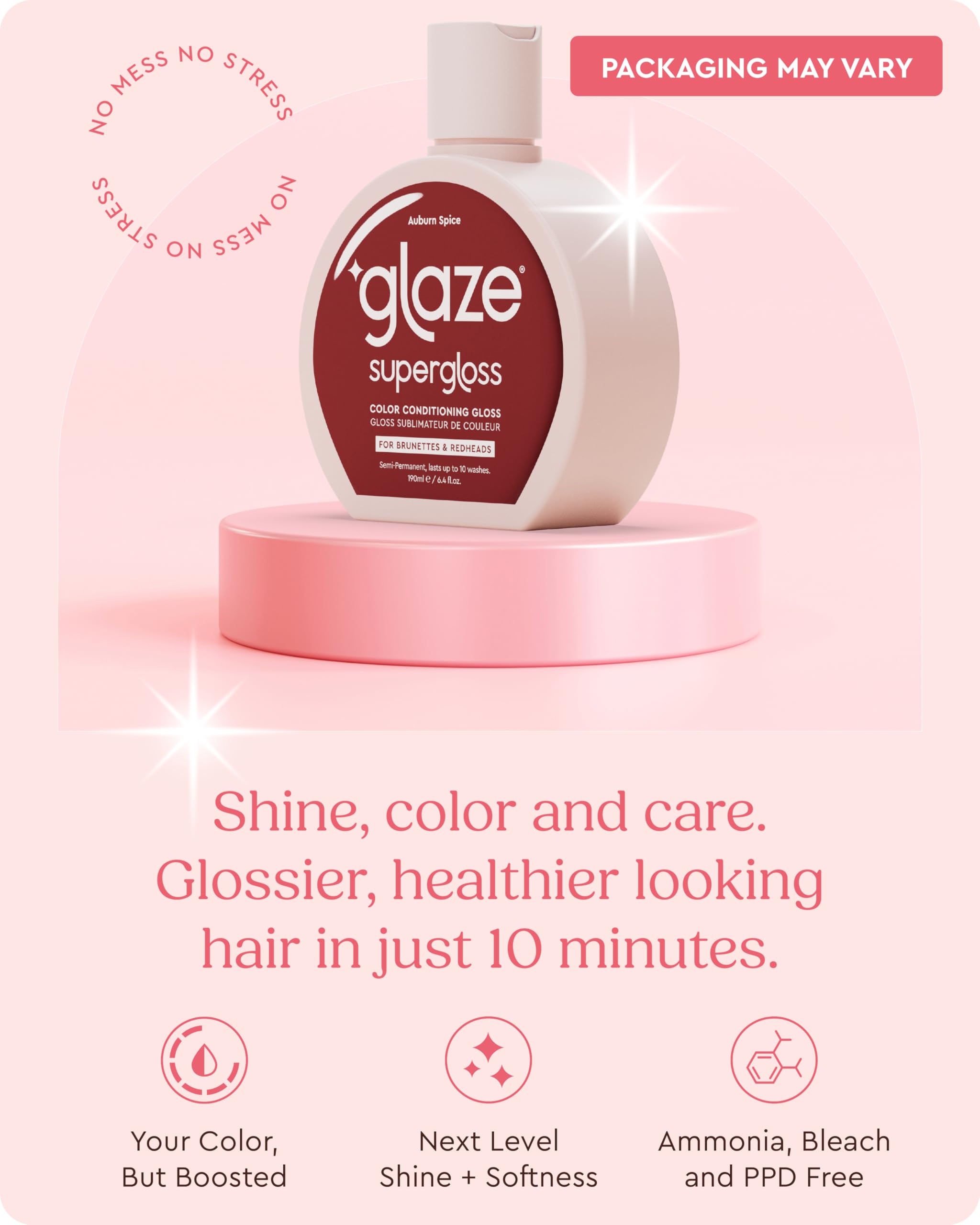 Glaze Color Conditioning Gloss - Tinted Moisturizer for Brown or Red Hair, Boosts Color and Shine, Repairs Damage - Auburn Spice, 6.4 oz glaze buy supplements canada